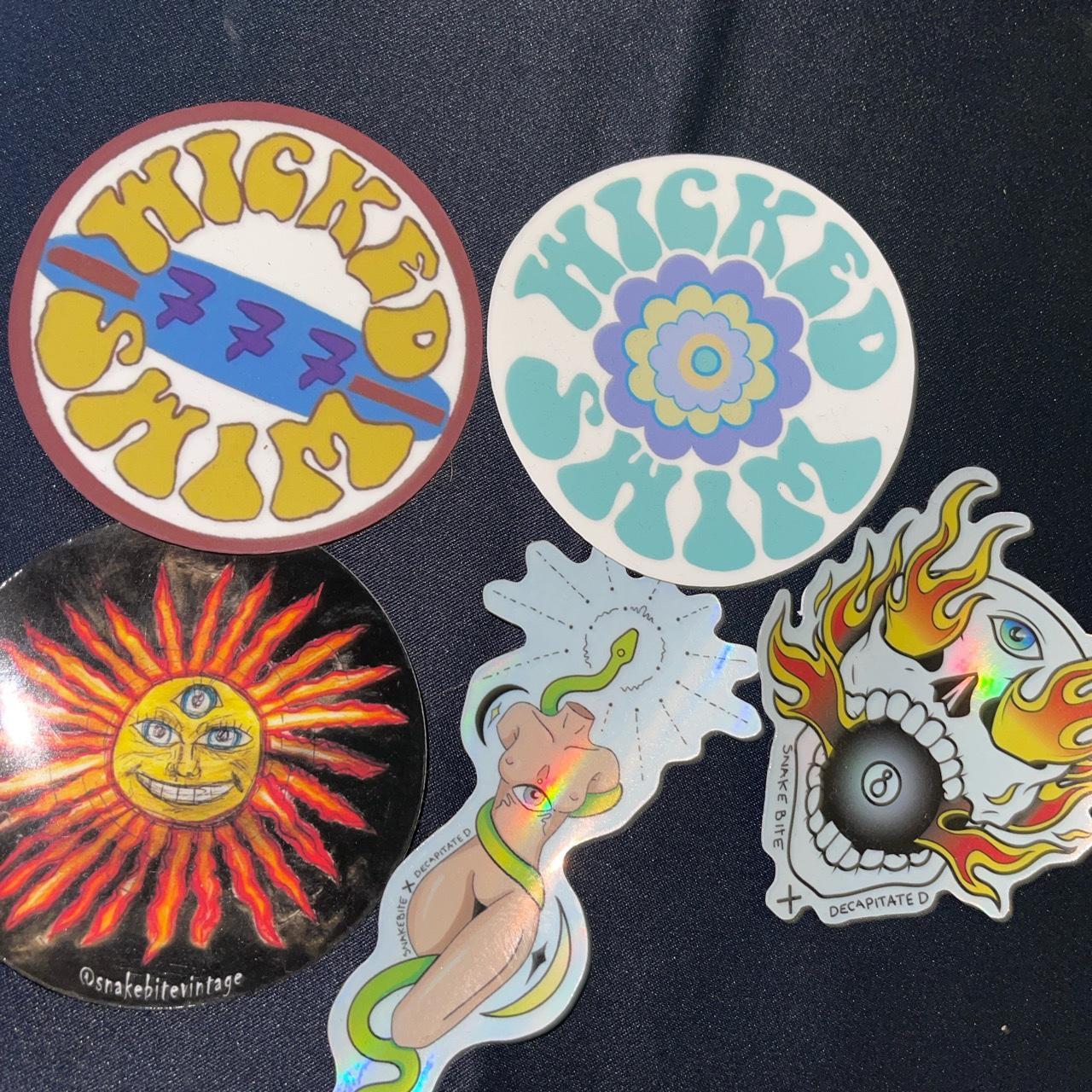 Sticker bundle (5x) snakebite x wicked swim... - Depop