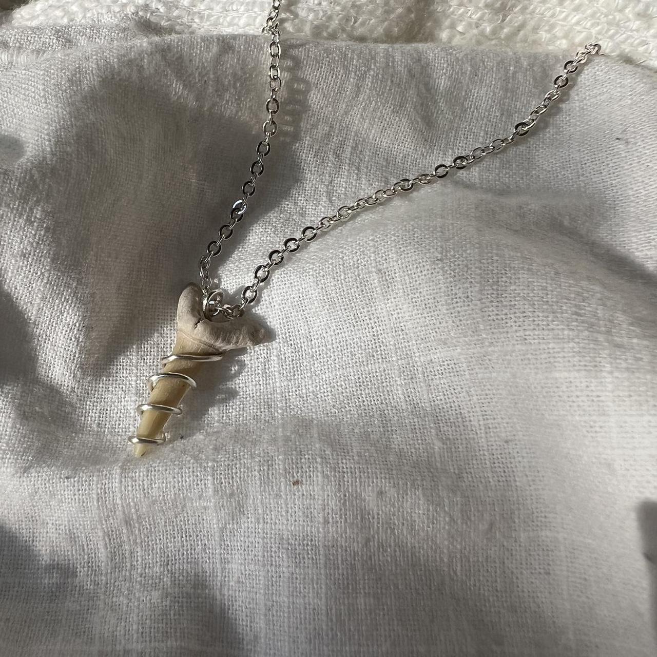 Shark Tooth Necklace: Gold PVD