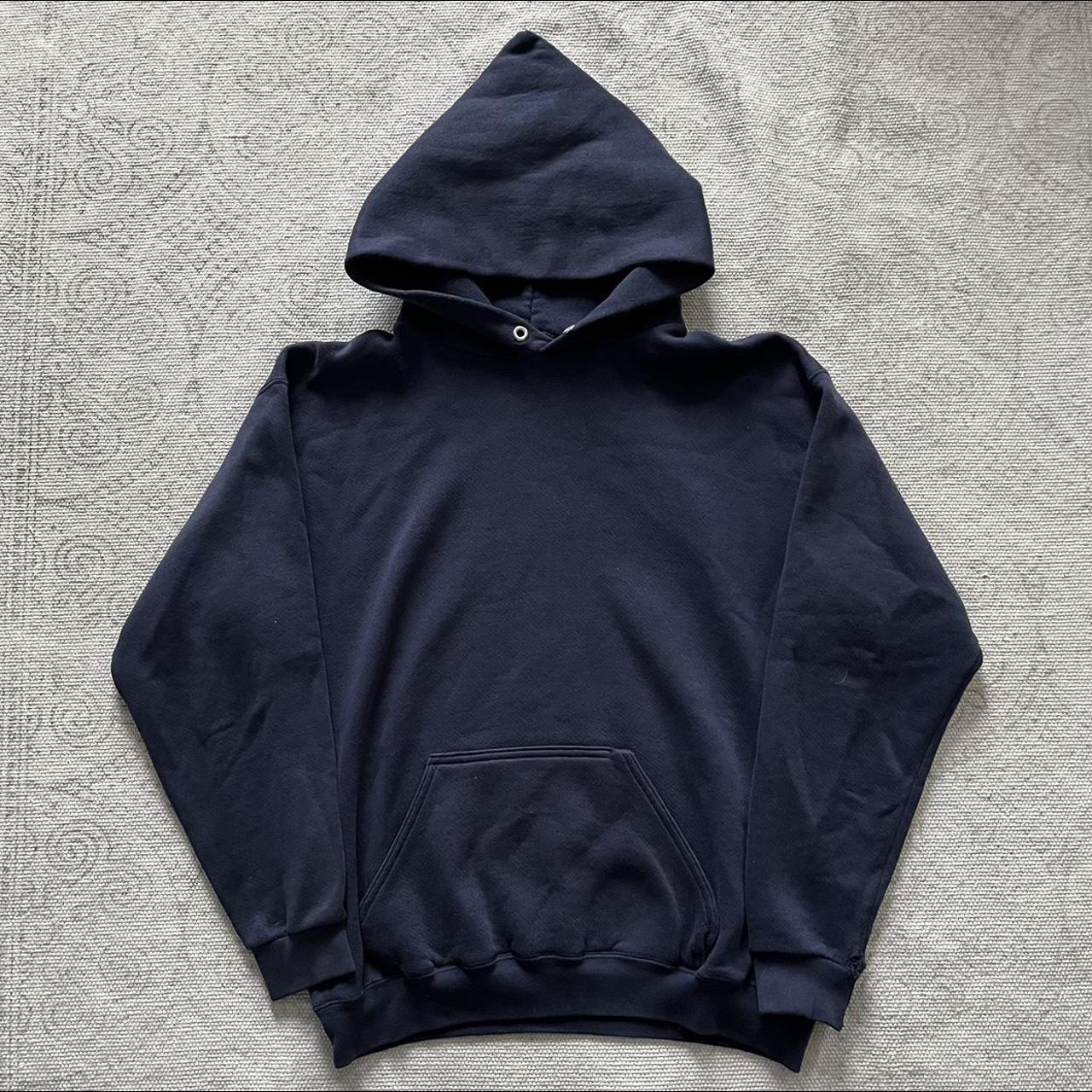 Tultex Men's Navy Hoodie | Depop