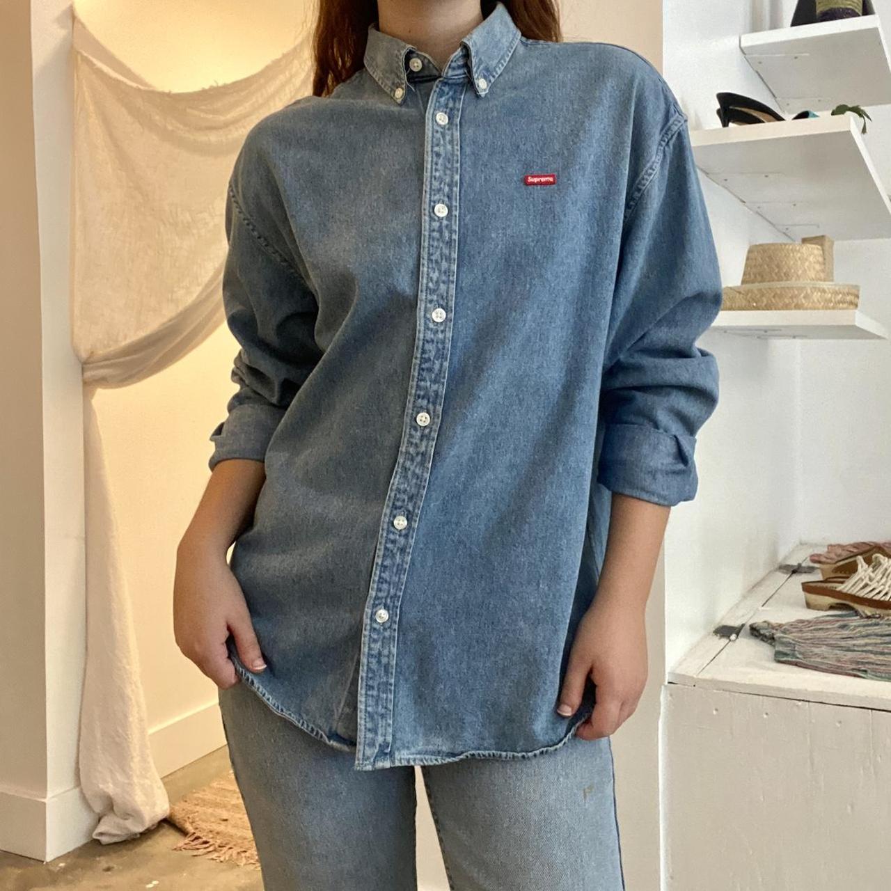 Supreme denim shirt online