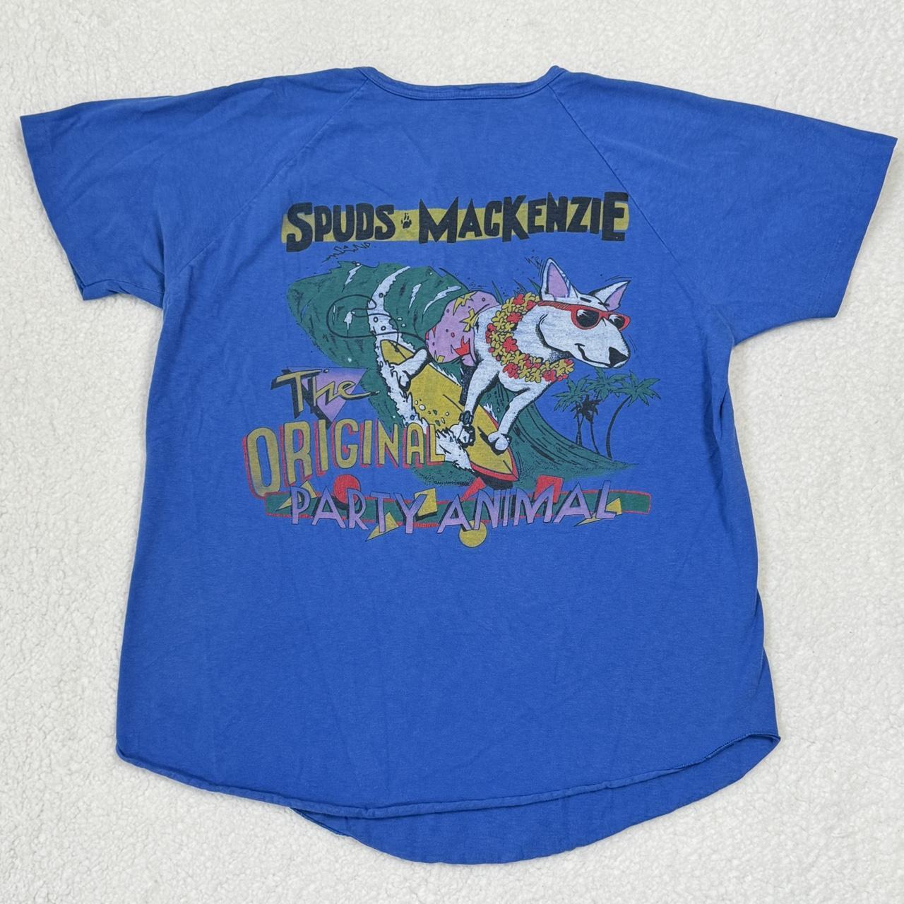 Vintage 80s Bud Light SPUDS MACKENZIE T-Shirt Beer...