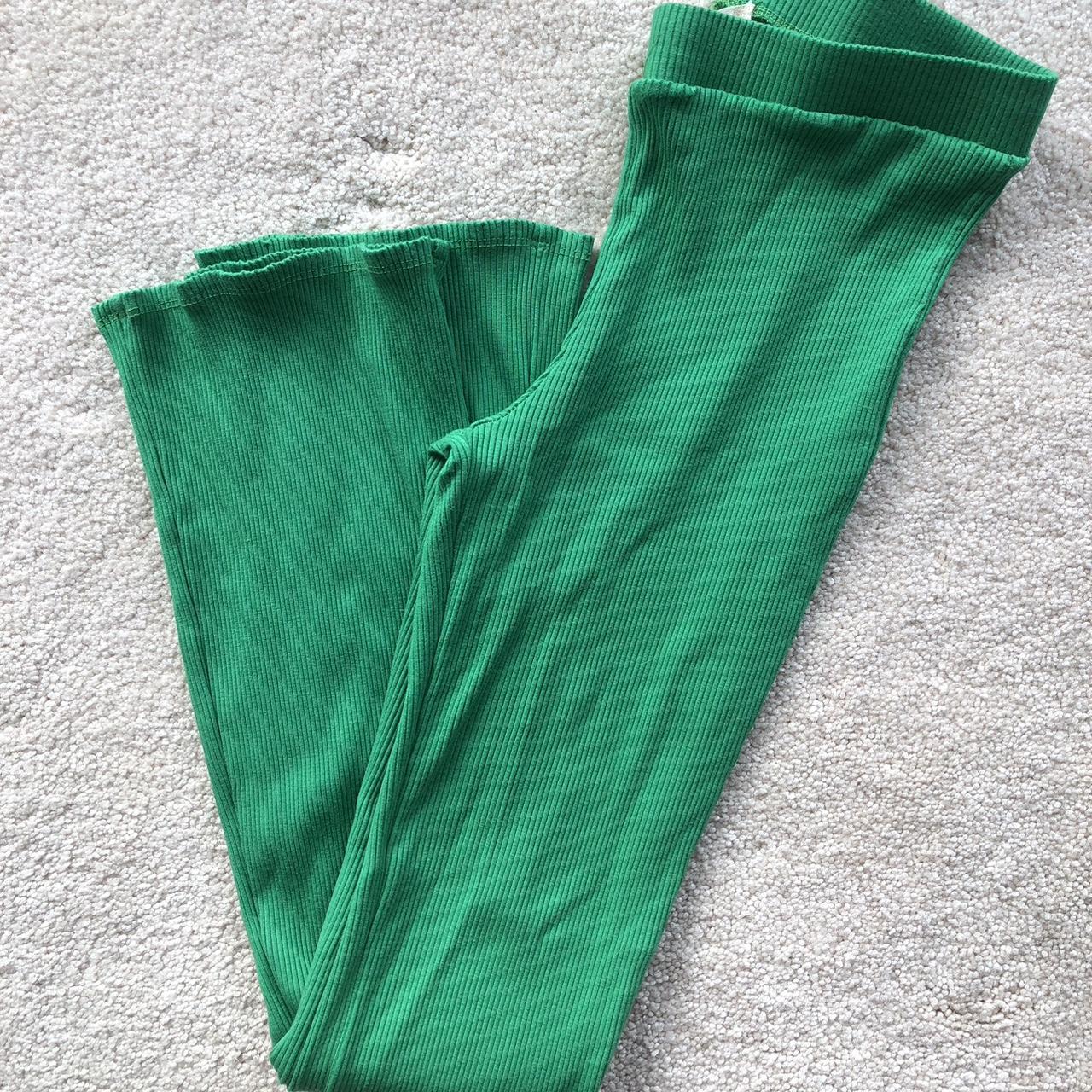 Green leggings-worn - Depop