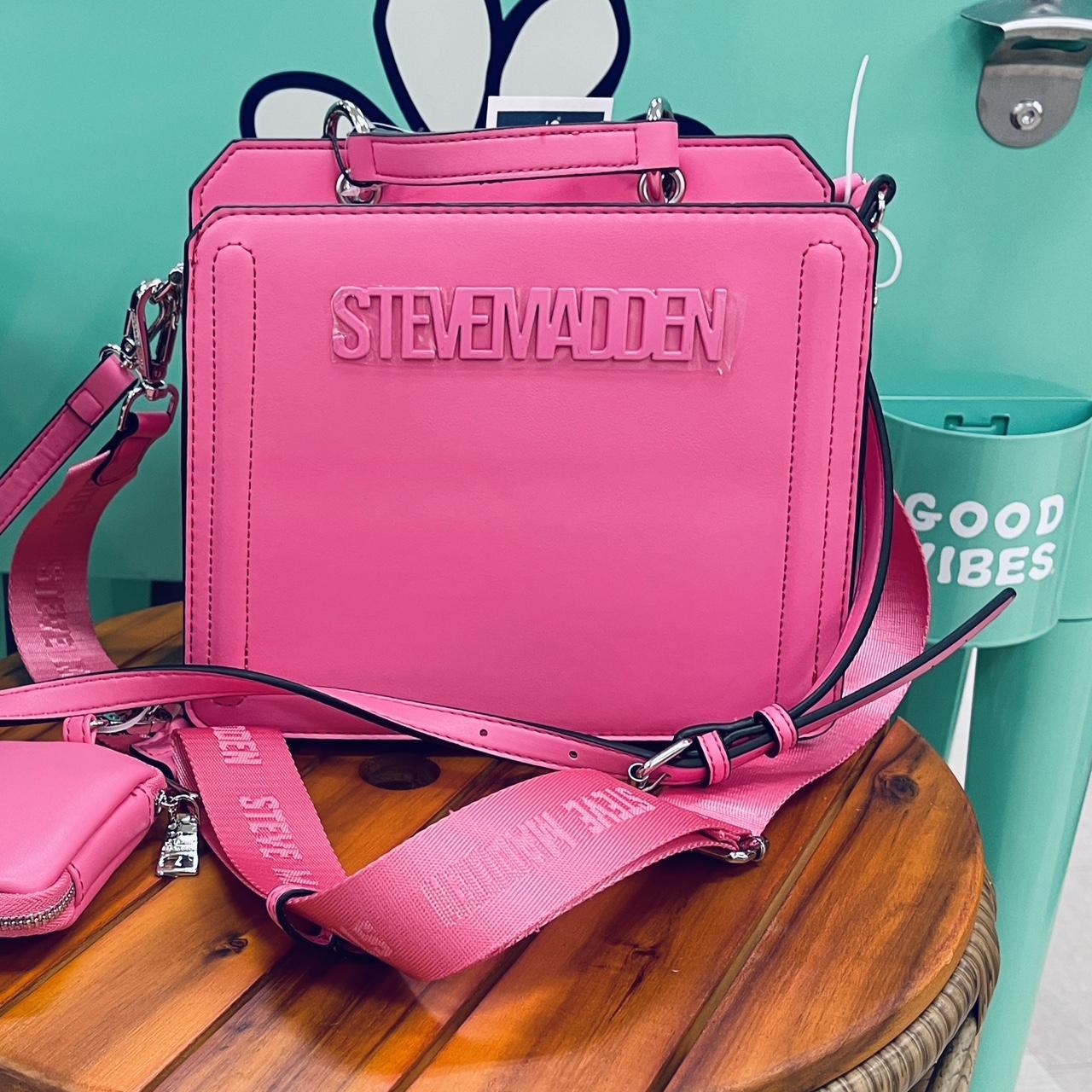 NWT STEVE MADDEN BJAYA BACKPACK SLING hotsell PACK TOTE W AIRPOD CASE BRIGHT PINK