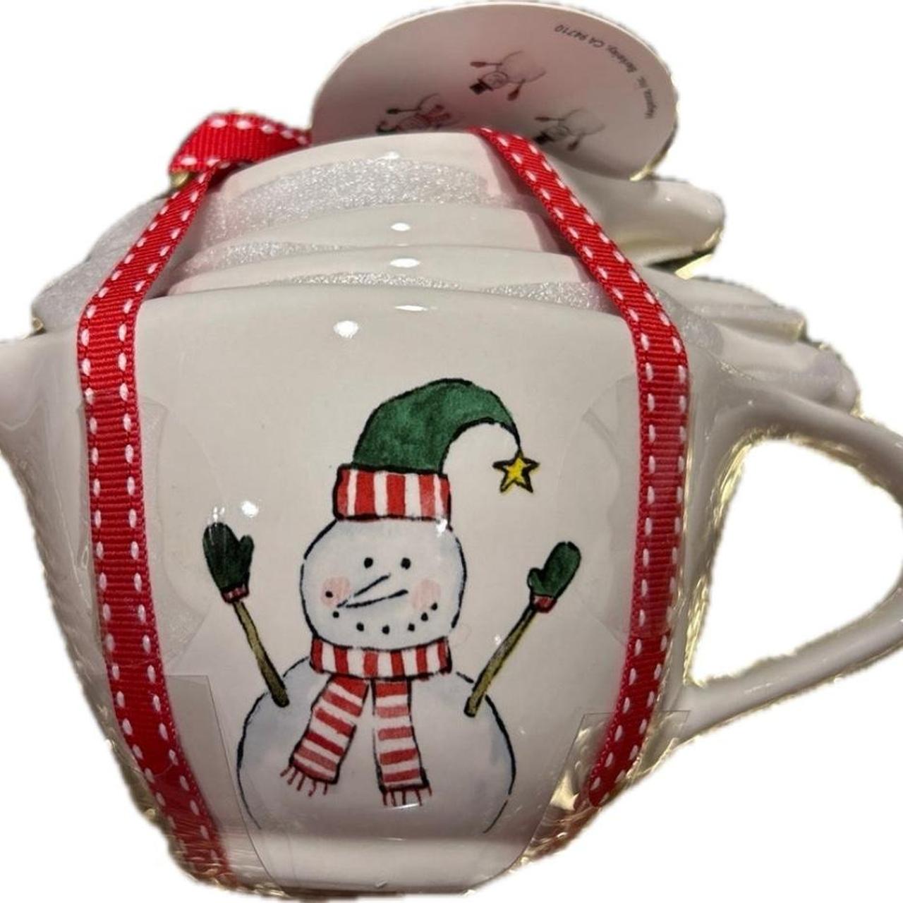 Snowman Ceramic Measuring Cups Set Rae Dunn 