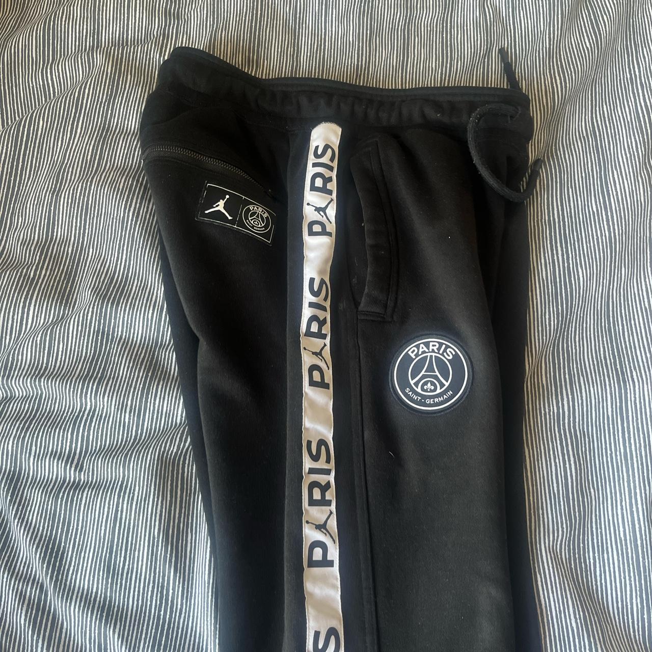 PSG x Jordan Black Tracksuit Bottoms / Joggers /... - Depop