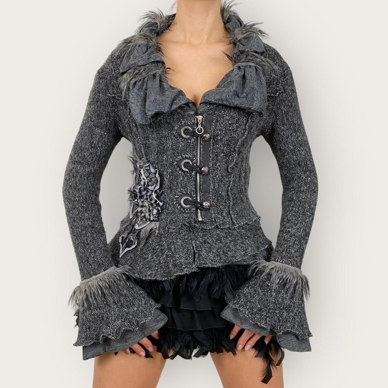 whimsigoth witchy knit wool crochet style avant... - Depop