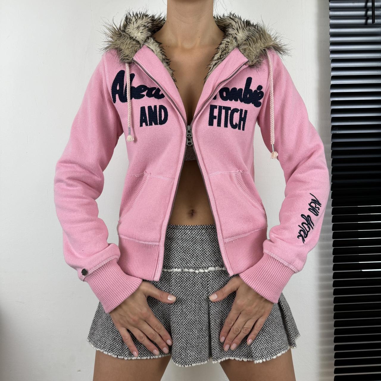 Pink abercrombie hoodie online