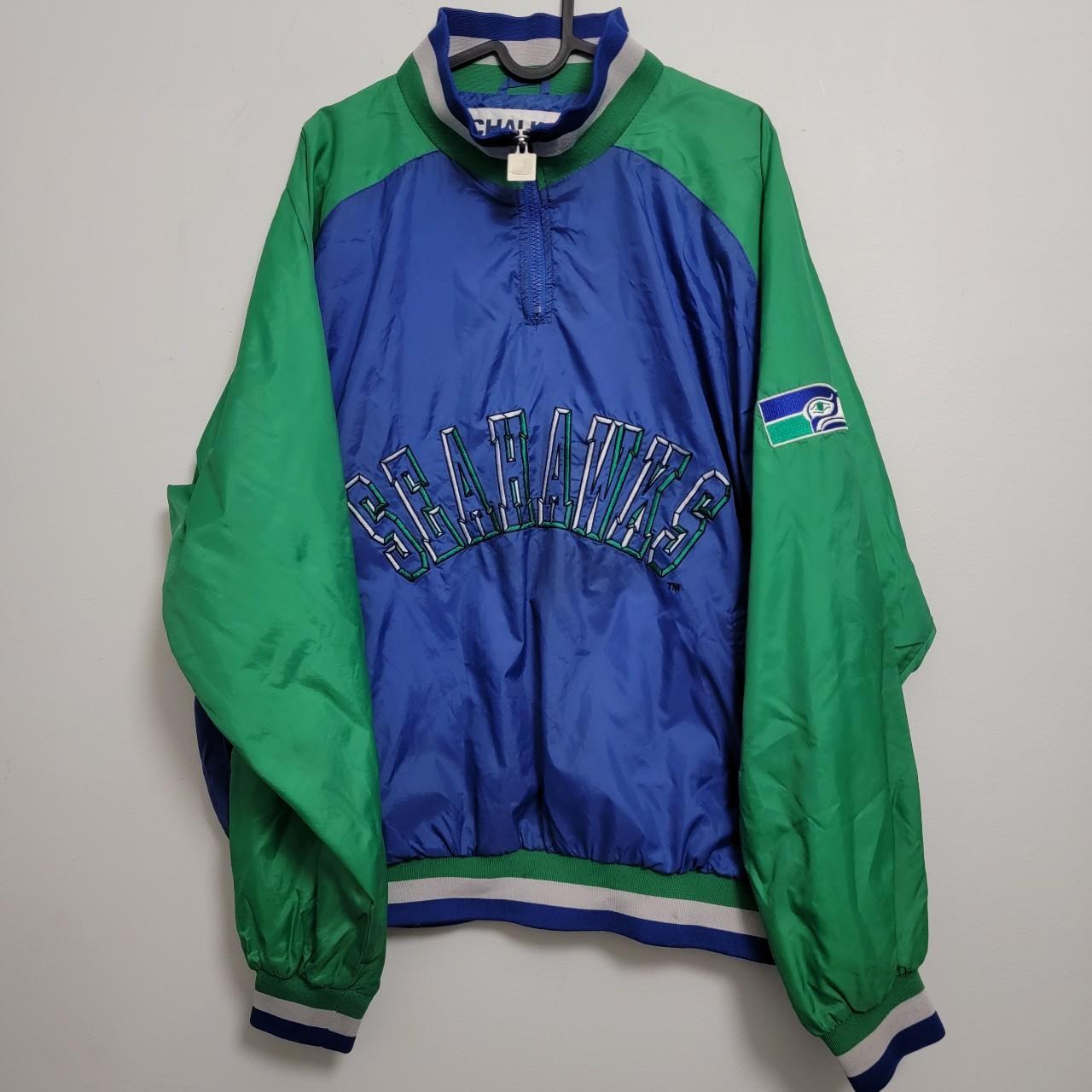 Vintage 1990's Seattle Seahawks STARTER Zip-Up Windbreaker Jacket Sz.