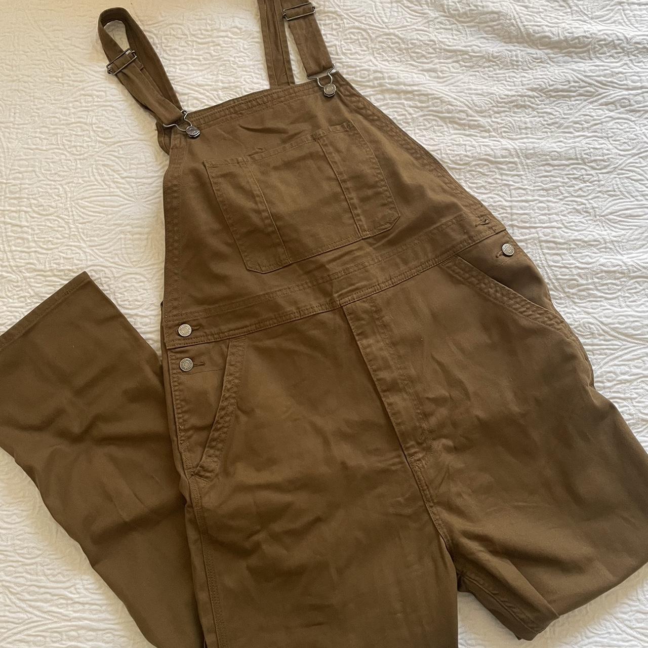 Levi's Men's Tan and Brown Dungareesoveralls Depop