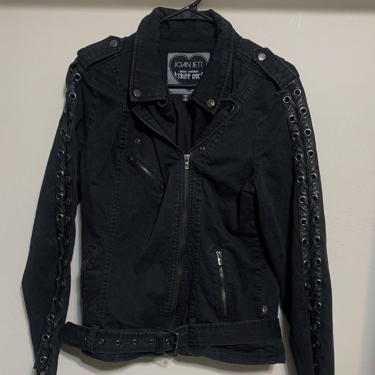 Tripp nyc x Joan Jett jacket Size XL really good... - Depop