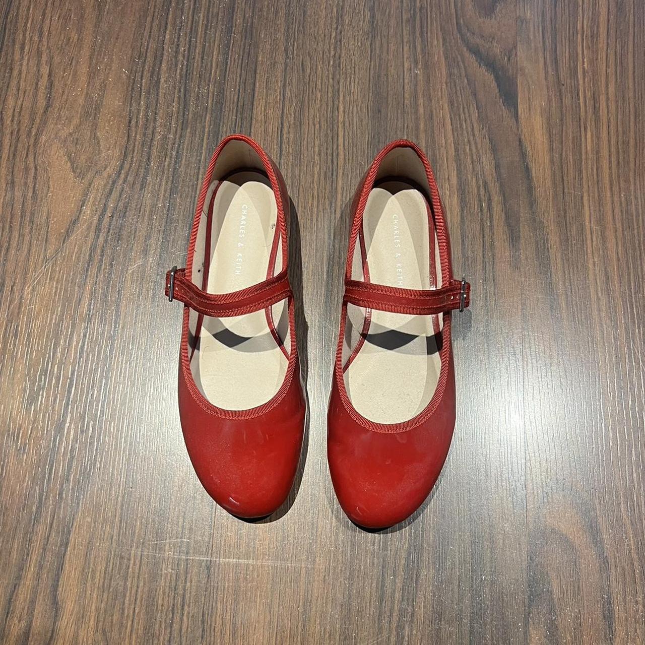 Charles and Keith red ballerinas Size 36 best fits... - Depop