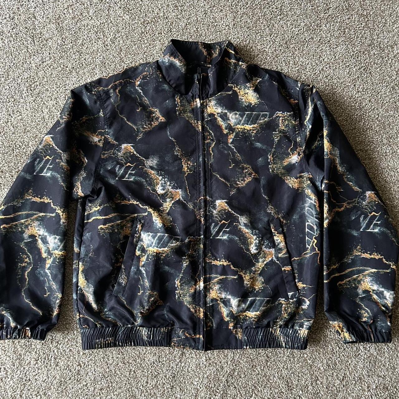 Supreme marble track Jacket Used like new condition,... - Depop