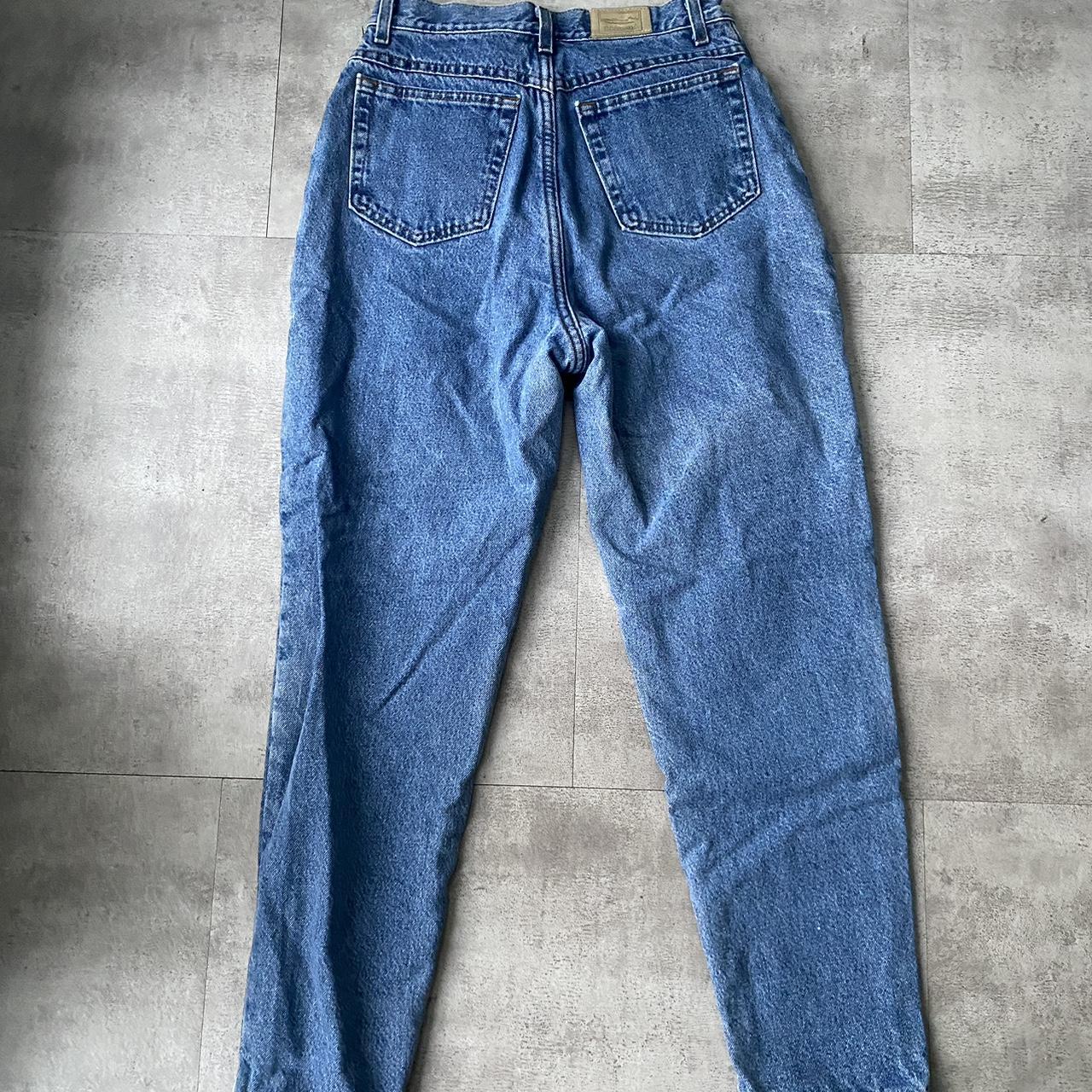 L.L.Bean Women's Red and Blue Jeans | Depop