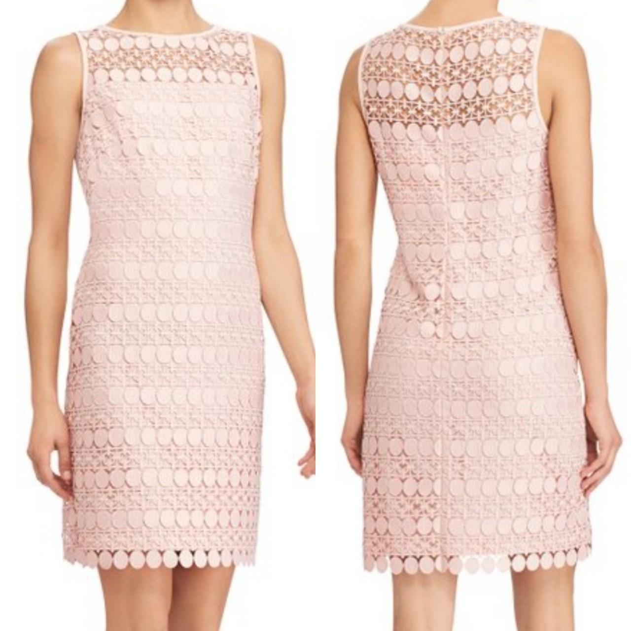 Ralph Lauren Melia Geometric Lace Sheath Dress 14...