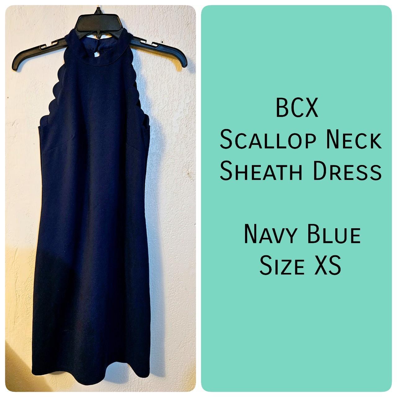 BCX Juniors Scalloped Scuba Crepe Halter Dress New