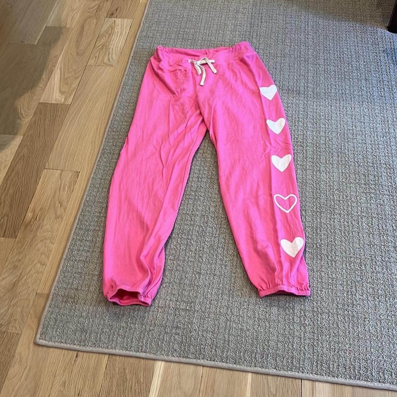 Sundry sweatpants. Size 2. Pink with white hearts