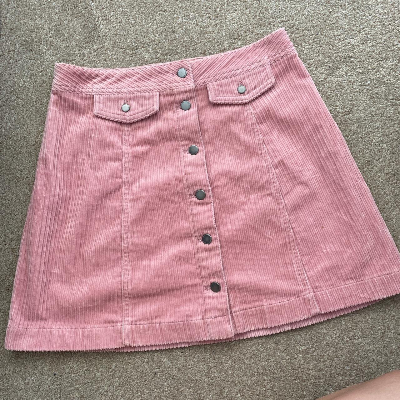 Pink corduroy skirt from H&M size 12 I’m a 12 and... Depop