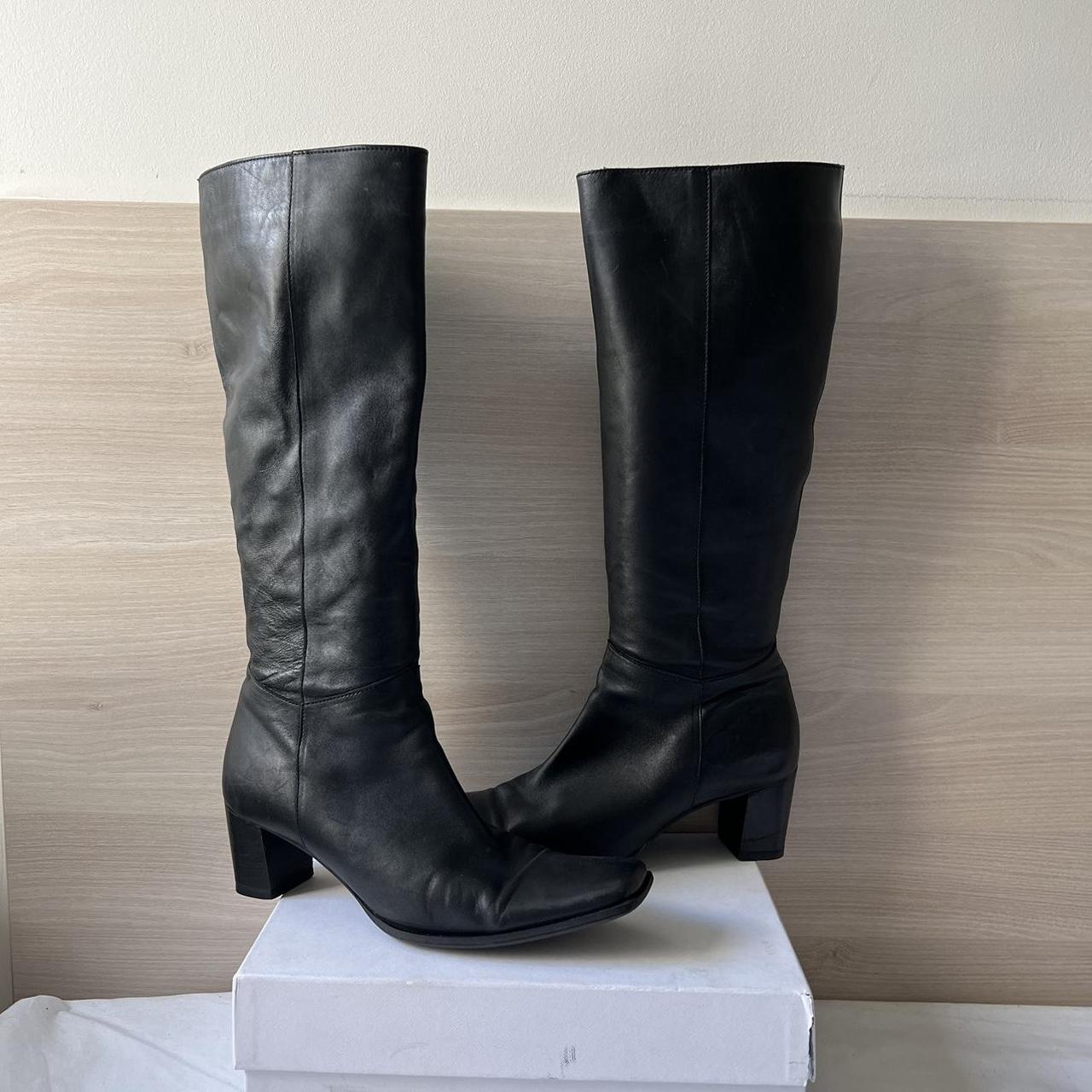 Reclaimed Vintage Women's Black Boots | Depop
