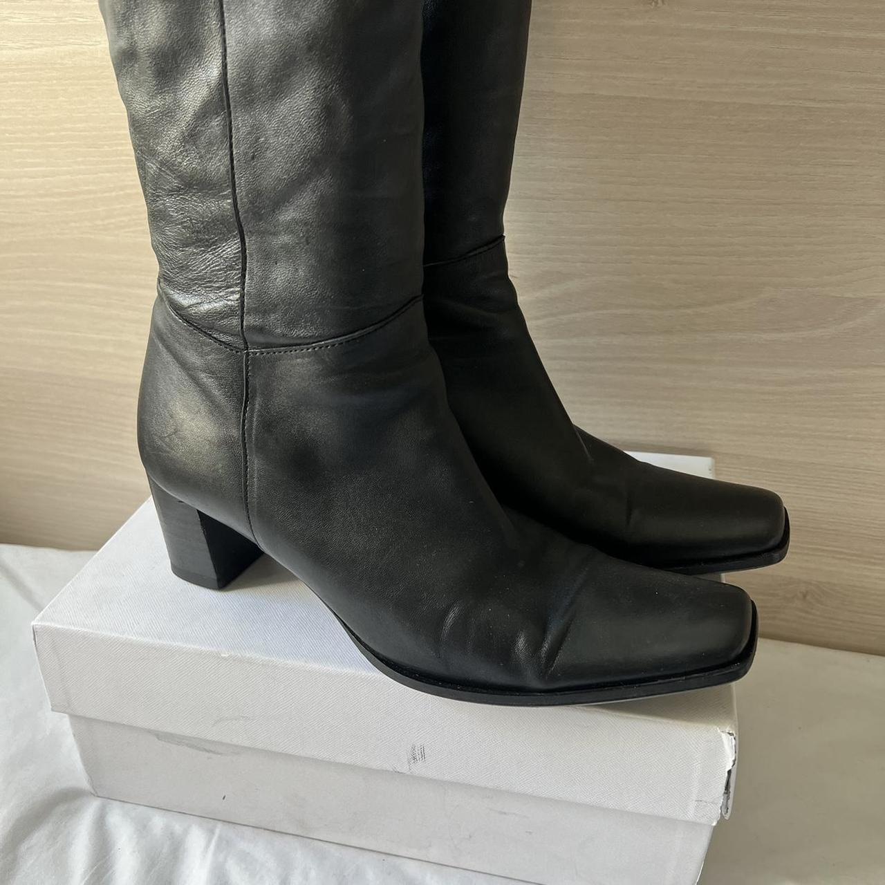 Reclaimed Vintage Women's Black Boots | Depop