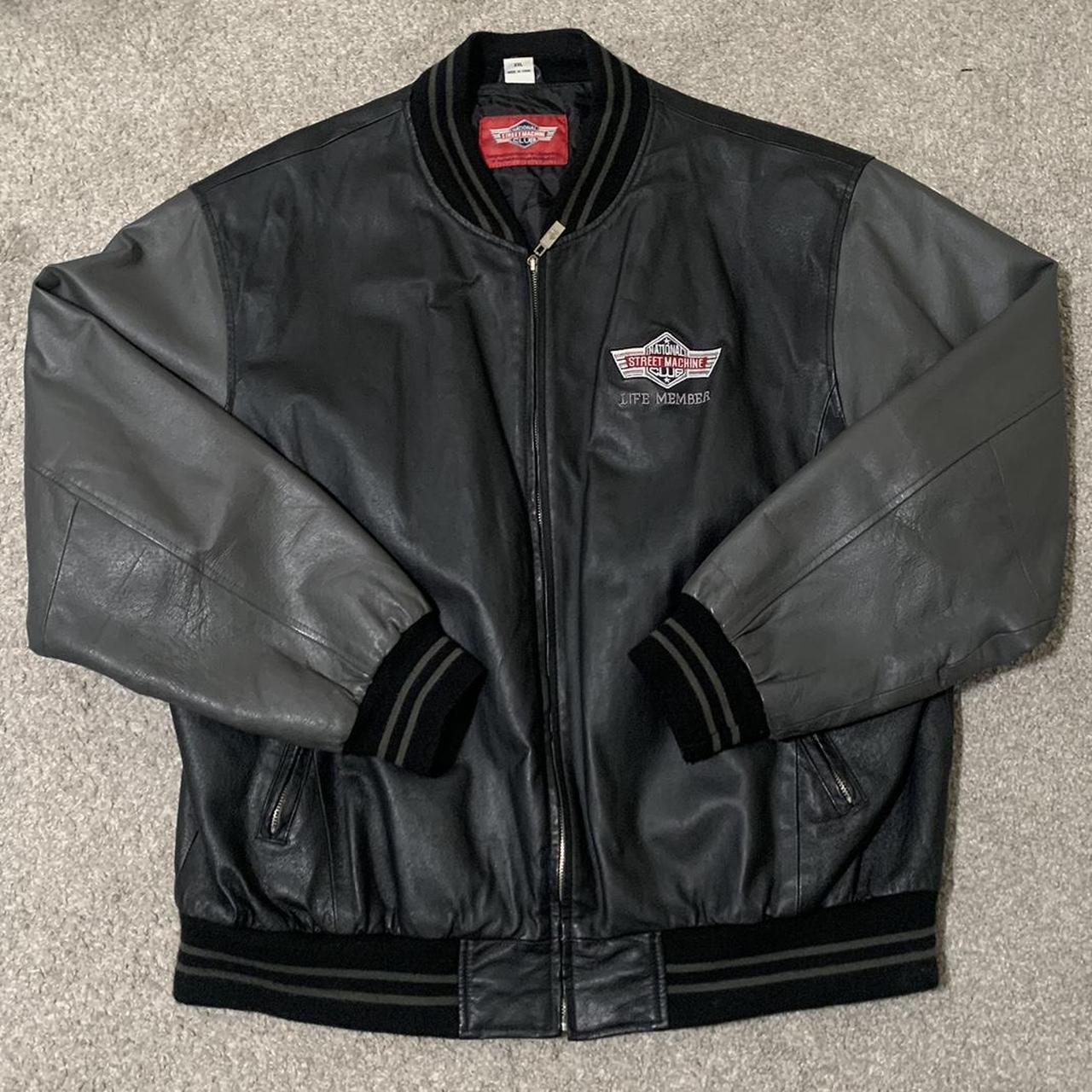 National Street Machine Club Leather Jacket Sz... - Depop