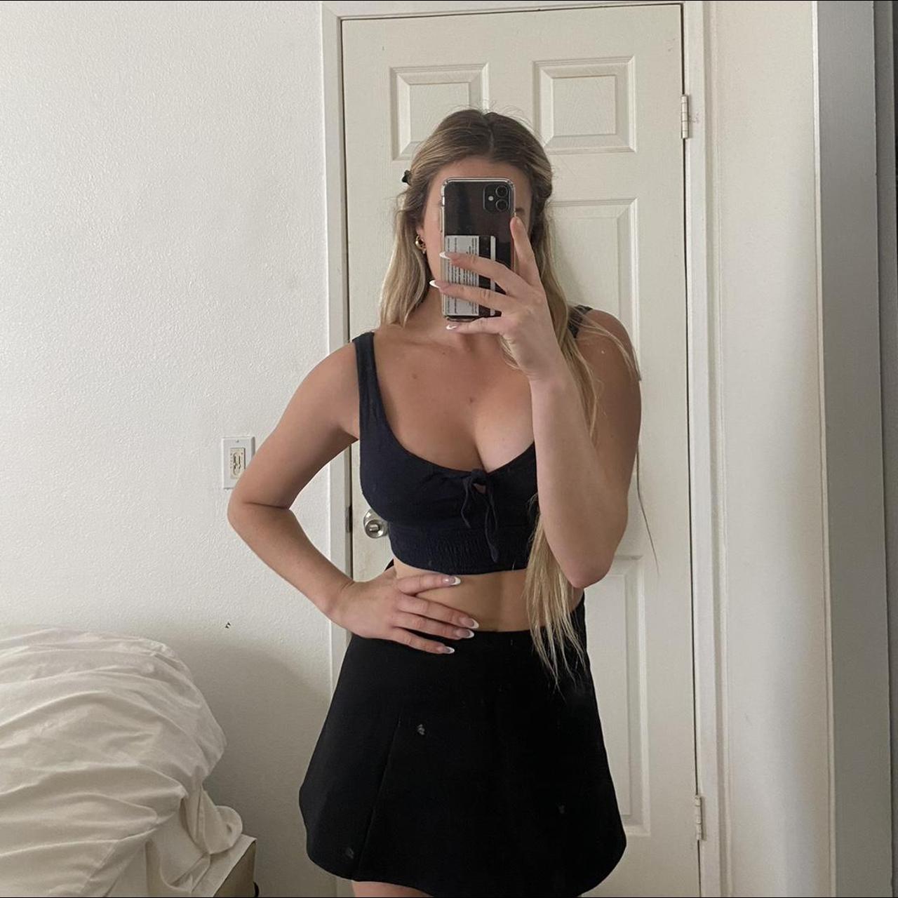 Cute Black Crop Top Size XS Croptop Festival Depop