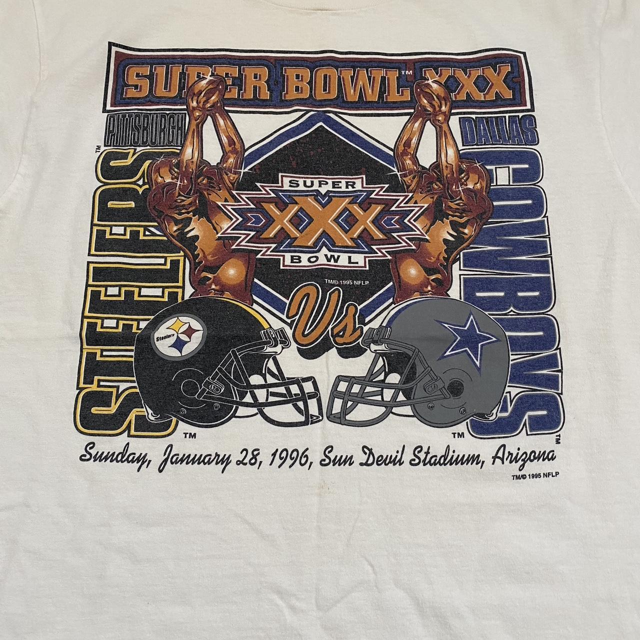 Super Bowl XXX shirt Large Steelers Cowboys