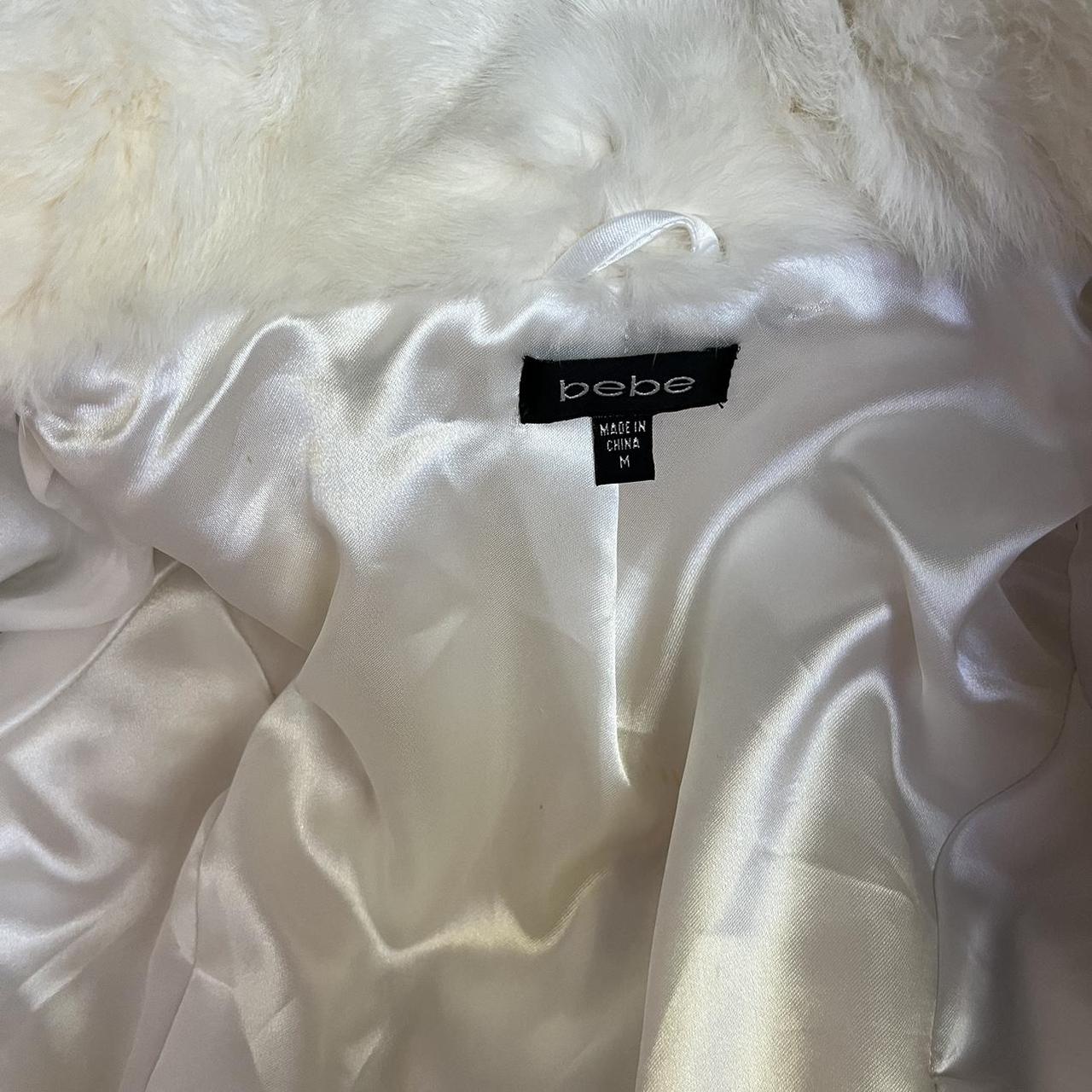 extremely rare vintage bebe rabbit fur cream colored... - Depop