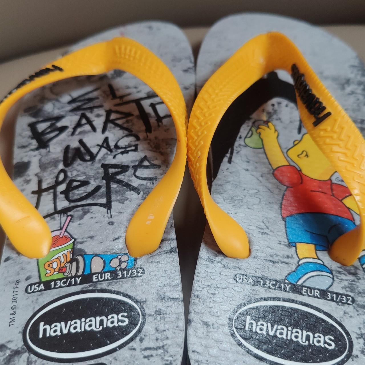Kids bart Simpson Havaianas Never worn