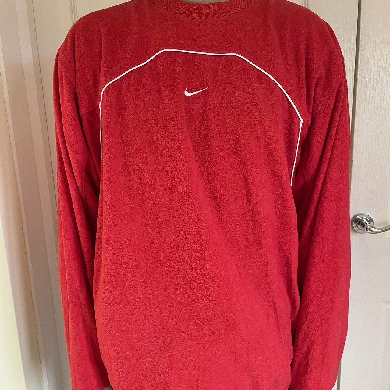 Nike Vintage Jumper Red Nike vintage jumper Size... Depop