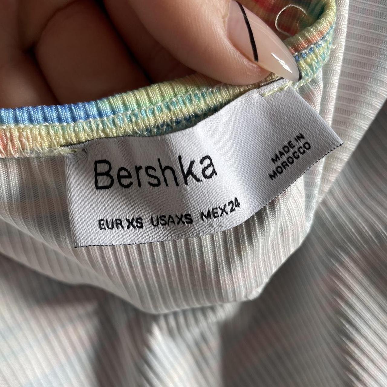 BERSHKA multicoloured mini bodycon dress Size XS Depop