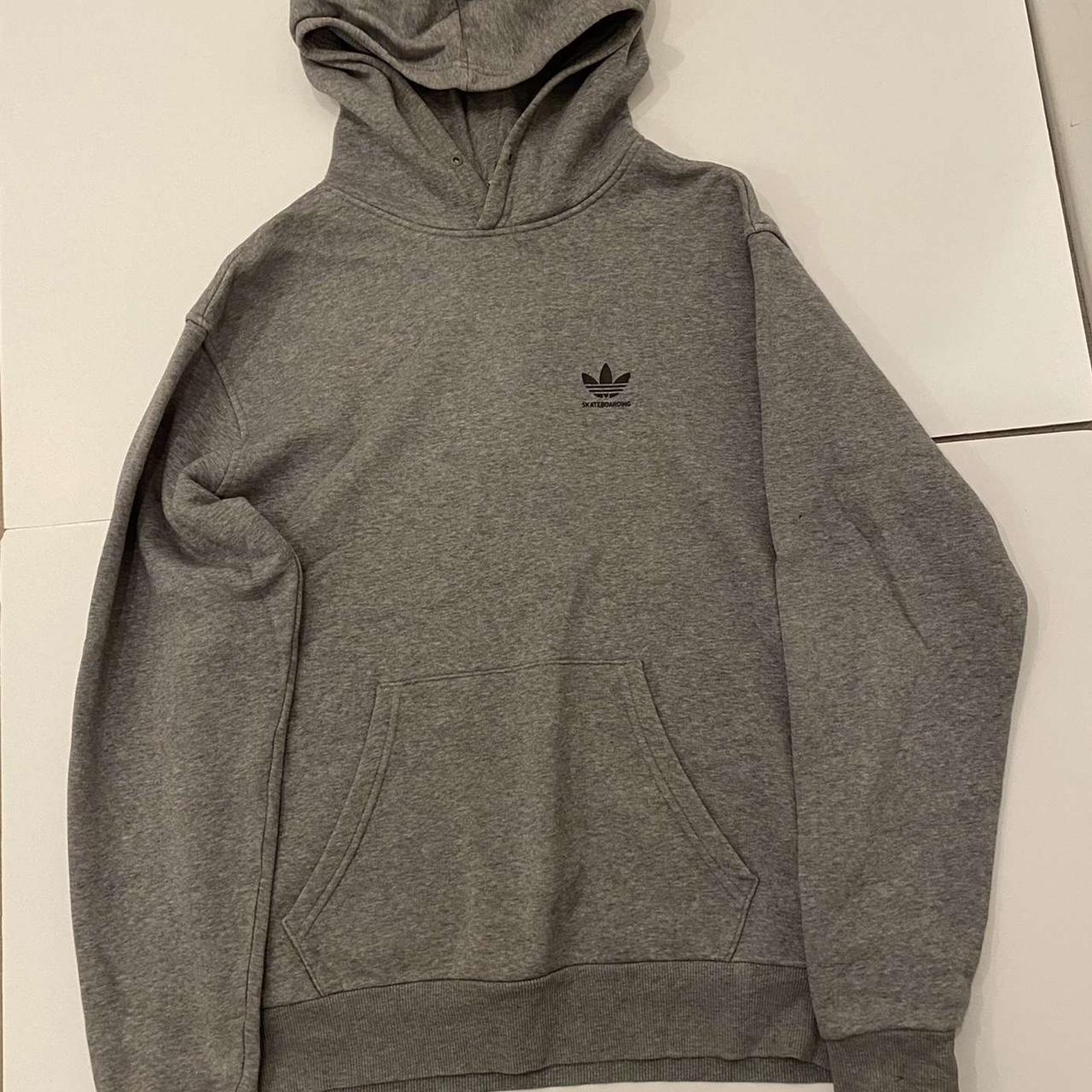 Adidas skateboard grey hoodie Men’s size s Good... - Depop