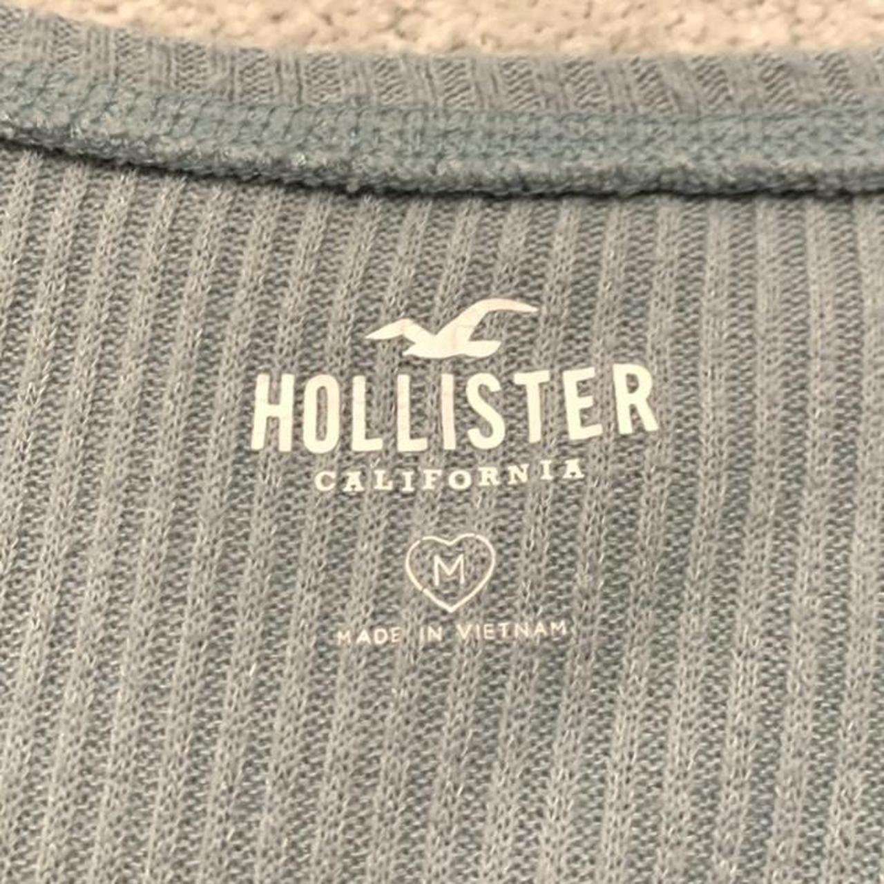 hollister long sleeve henley button down top🫶 ... - Depop