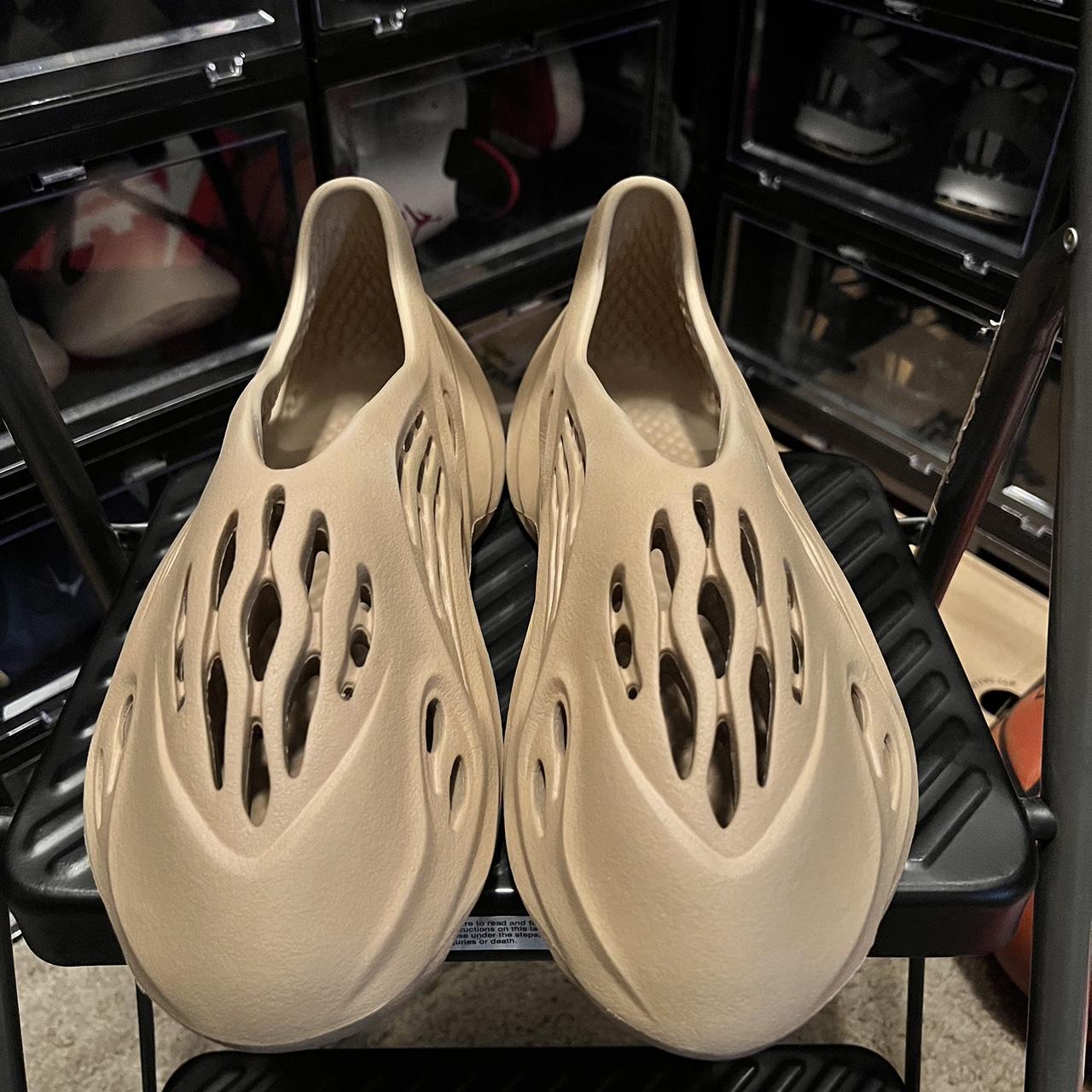 yeezy foam rnnr ochre on feet