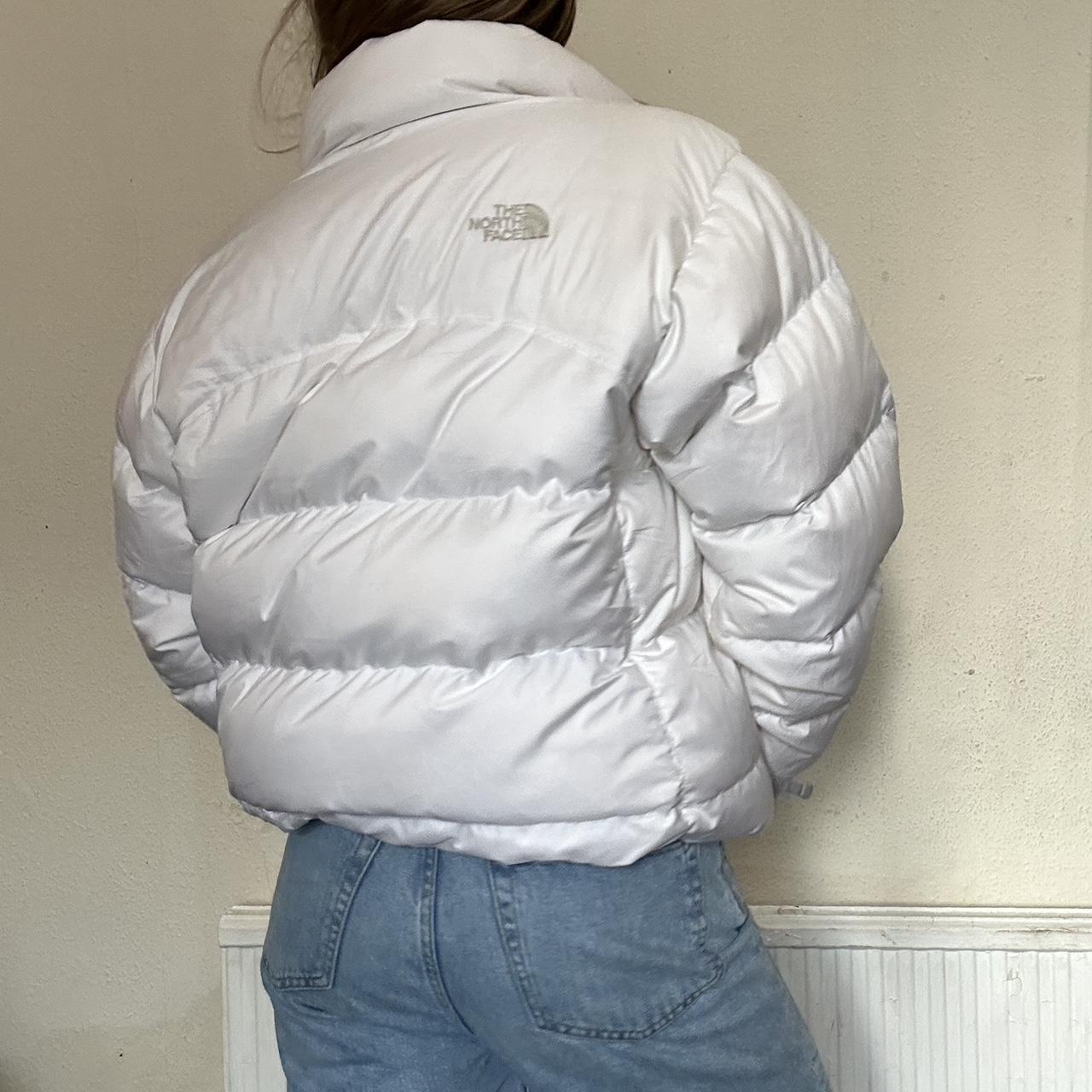 White North Face puffer coat 700 White nuptse The... Depop