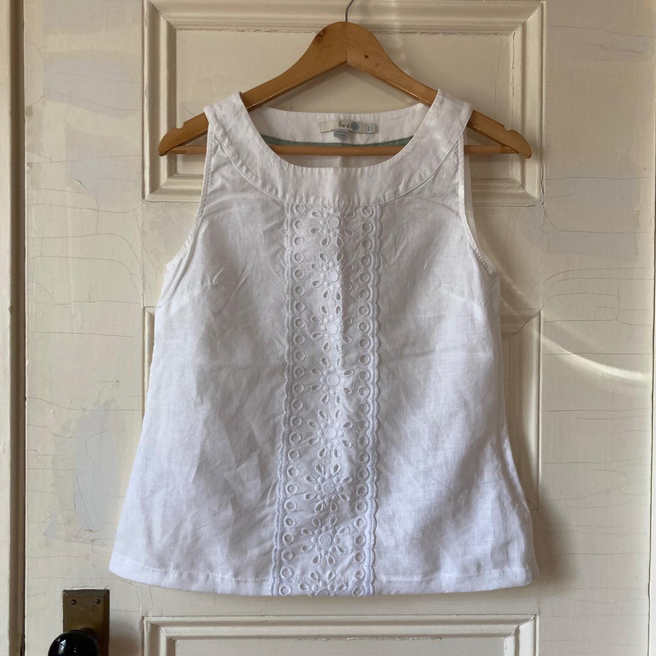 Boden Women's White Vest | Depop