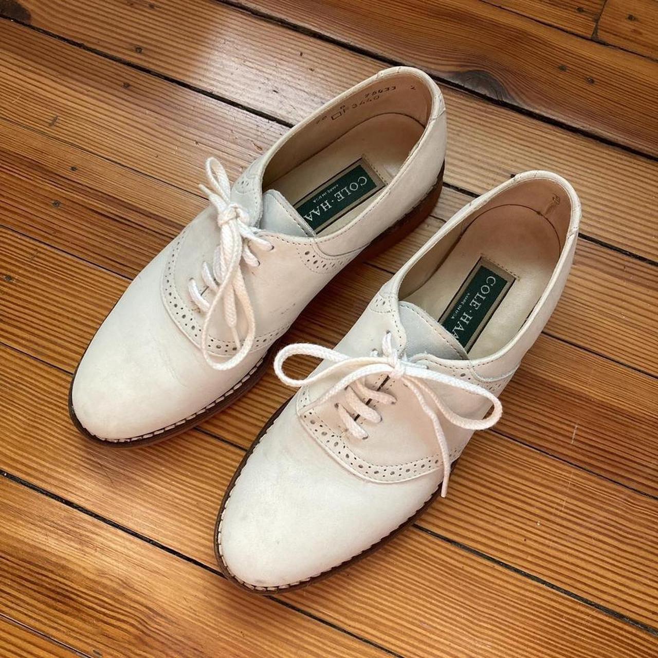 Cole Haan white suede oxfords. Great used condition Depop