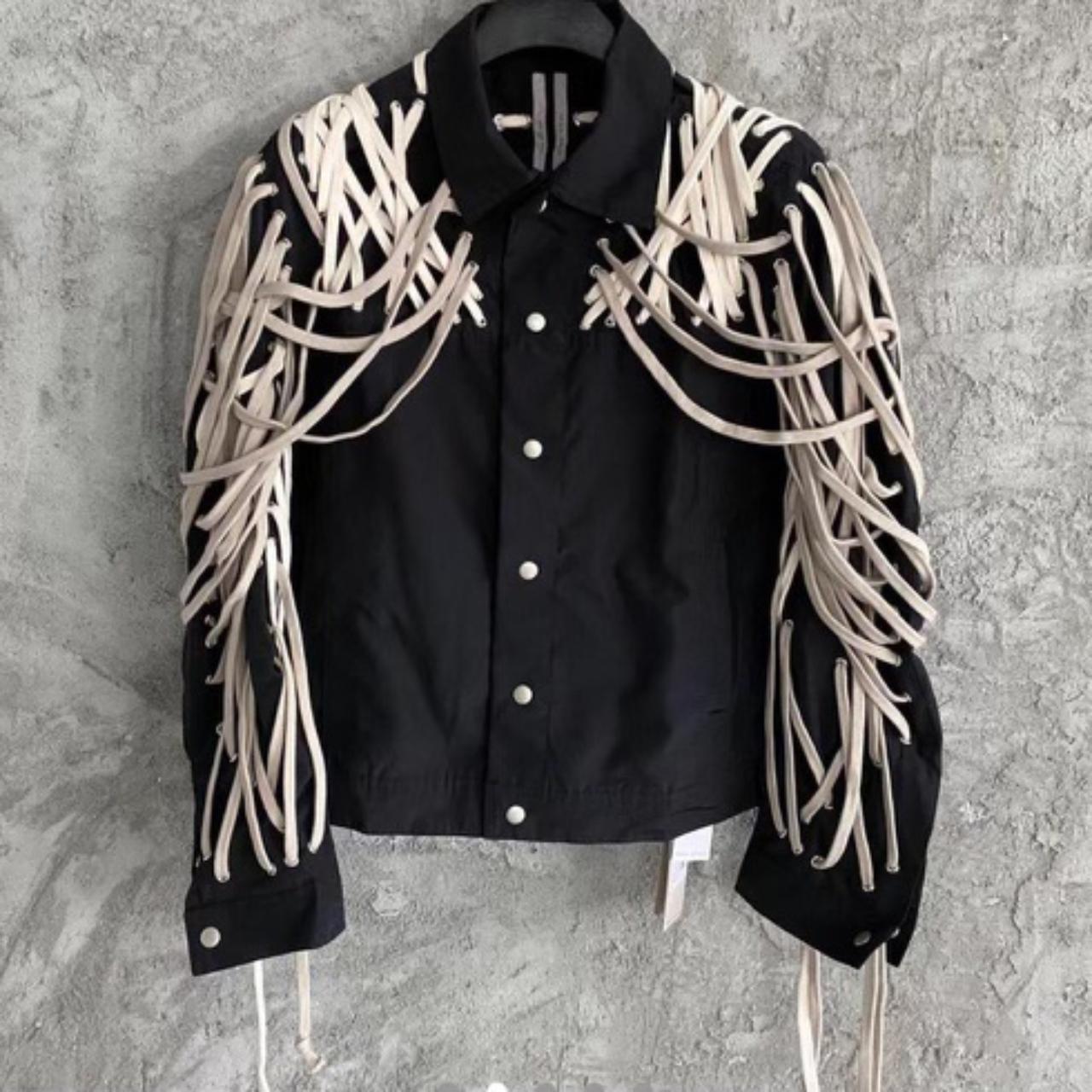 p*z様 【希少】Rick Owens megalace jacket 46 Rick Owens Rick Owens Tecuatl Megalaced Worker Jacket | Grailed