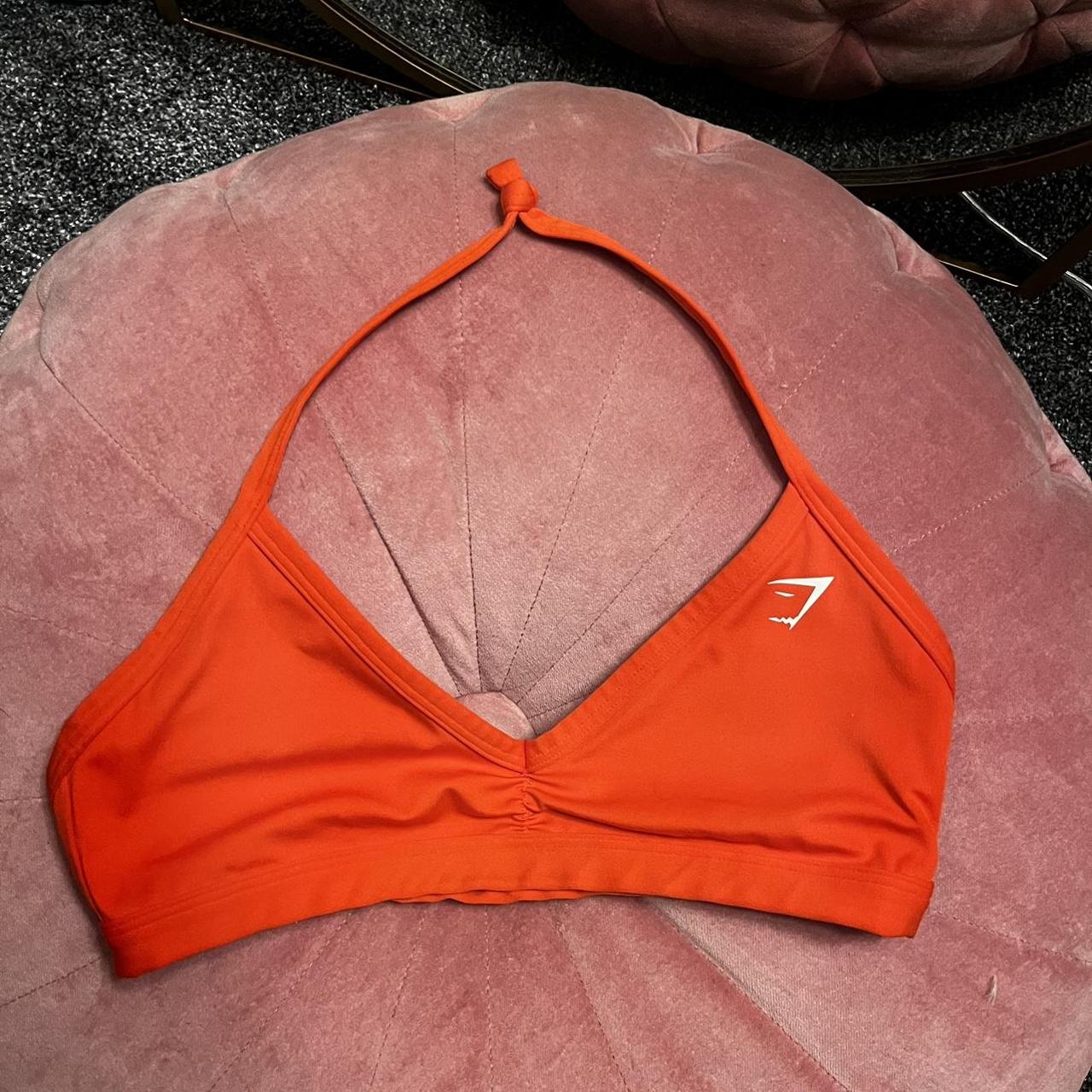 gymshark minimal sports bra in a burnt orange color... Depop