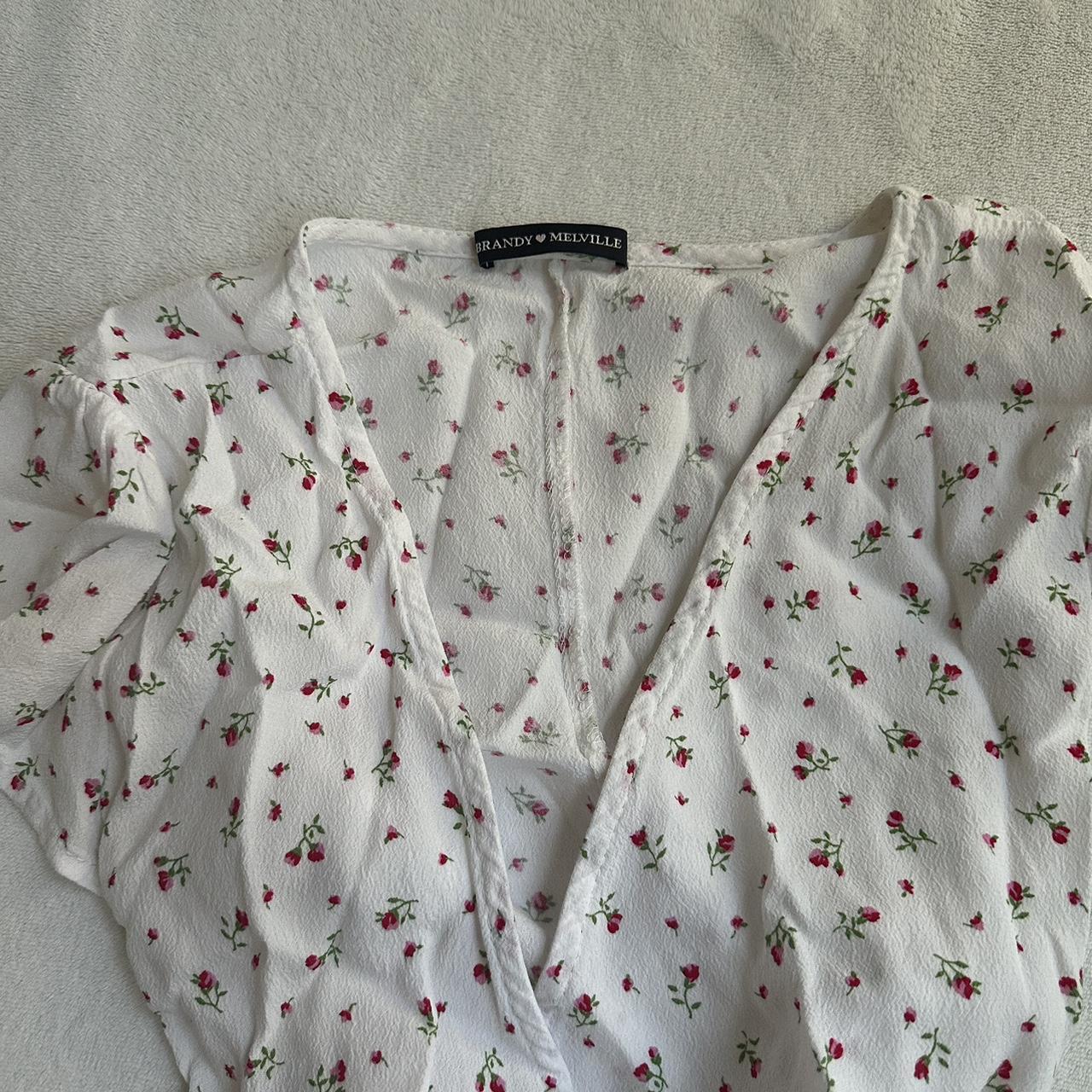 brandy melville floral wrap mini dress such a cute... Depop