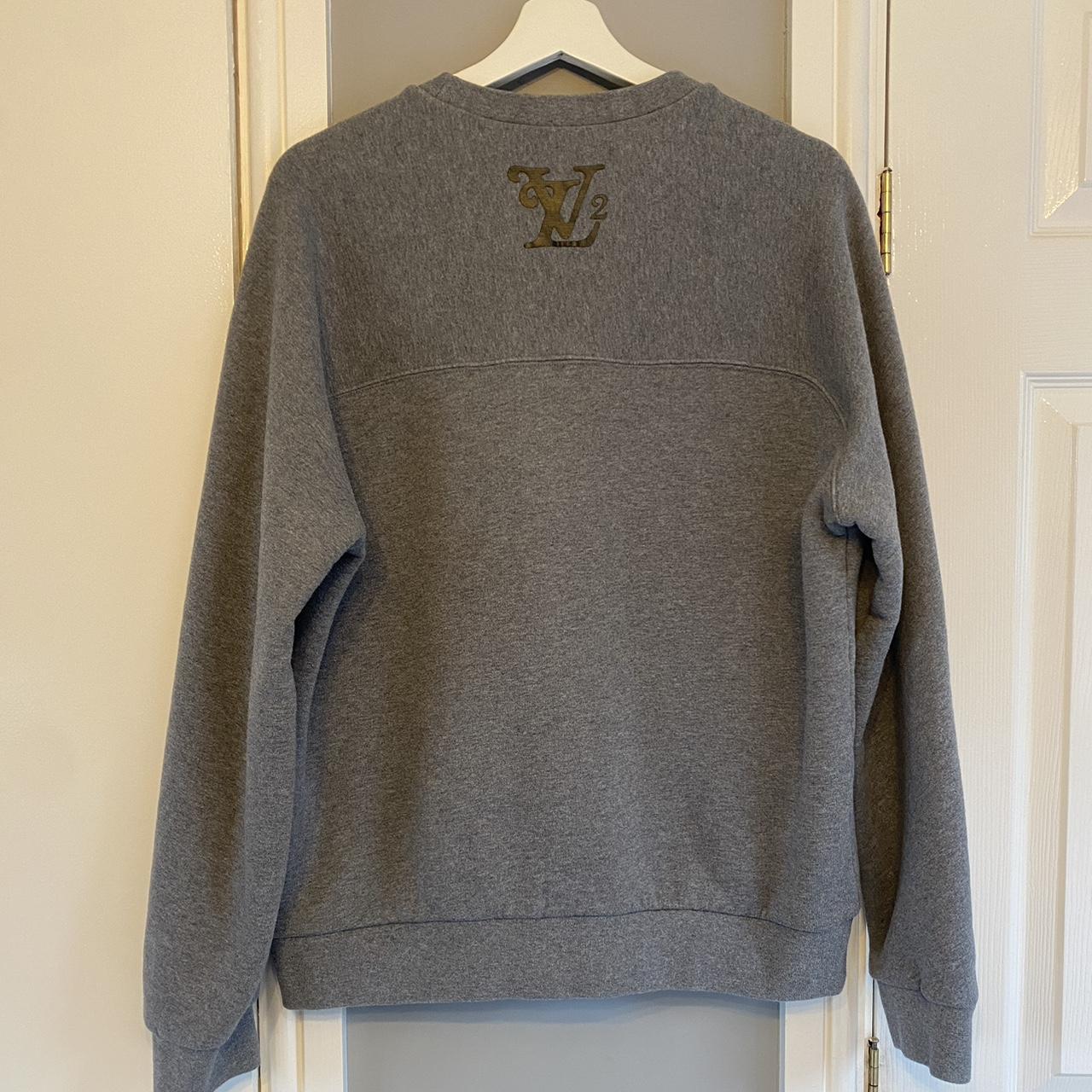 Louis Vuitton Squared LV Sweatshirt, Grey, Small - Depop