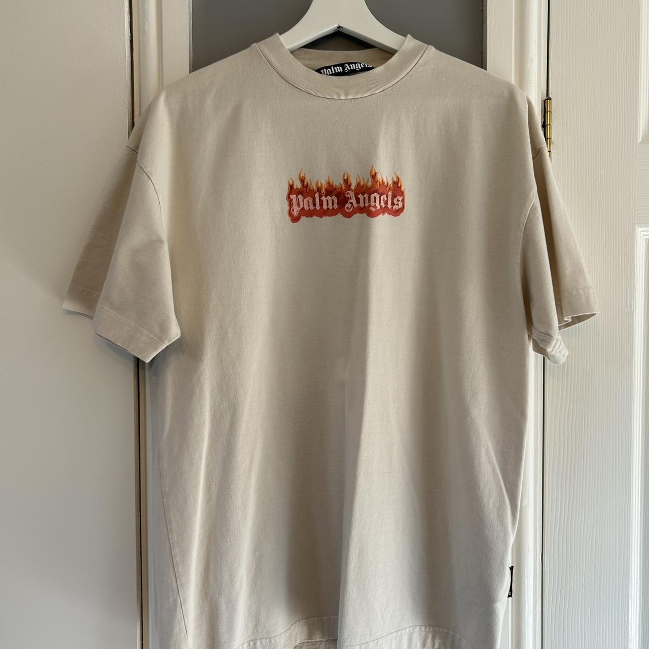 Palm angels miami logo tshirt - size small Tshirt - Depop