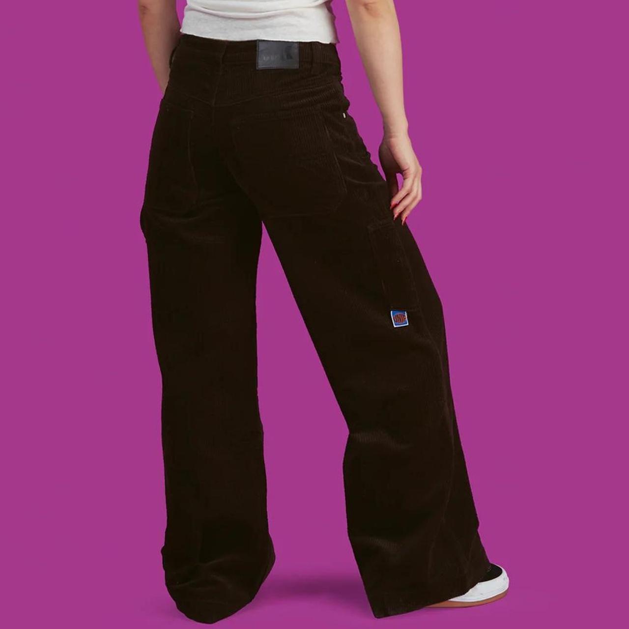 Unif boba pant size 27 Low rise wide leg brown... - Depop
