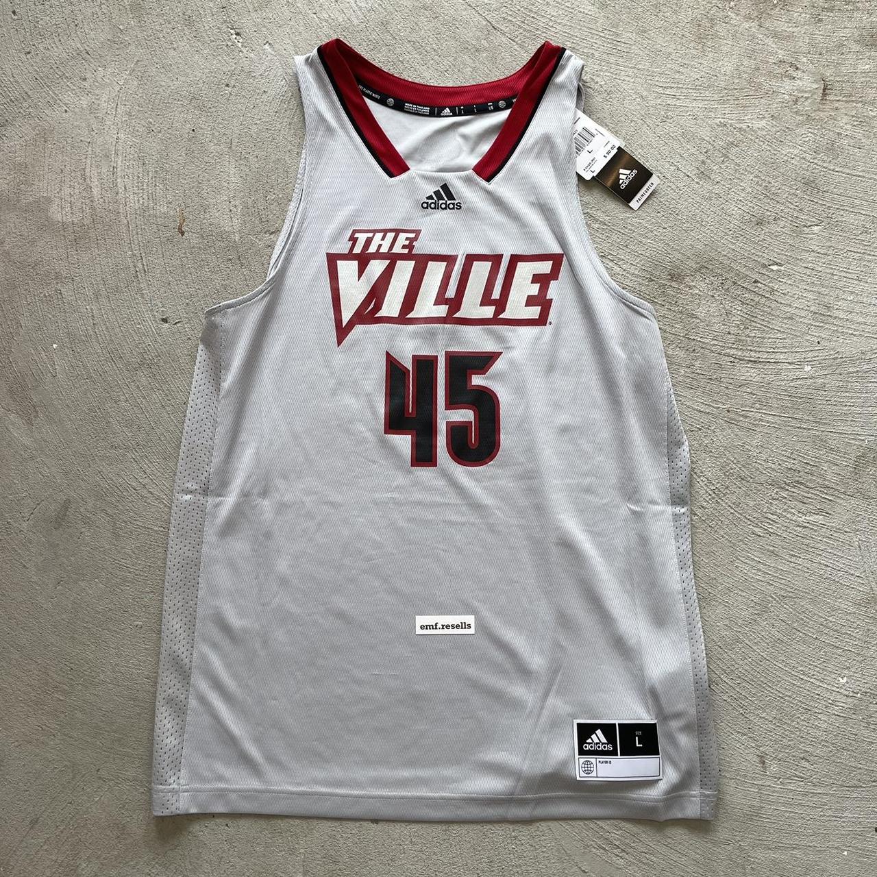 Men's Adidas White Louisville Cardinals Swingman Basketball Jersey Size: Medium