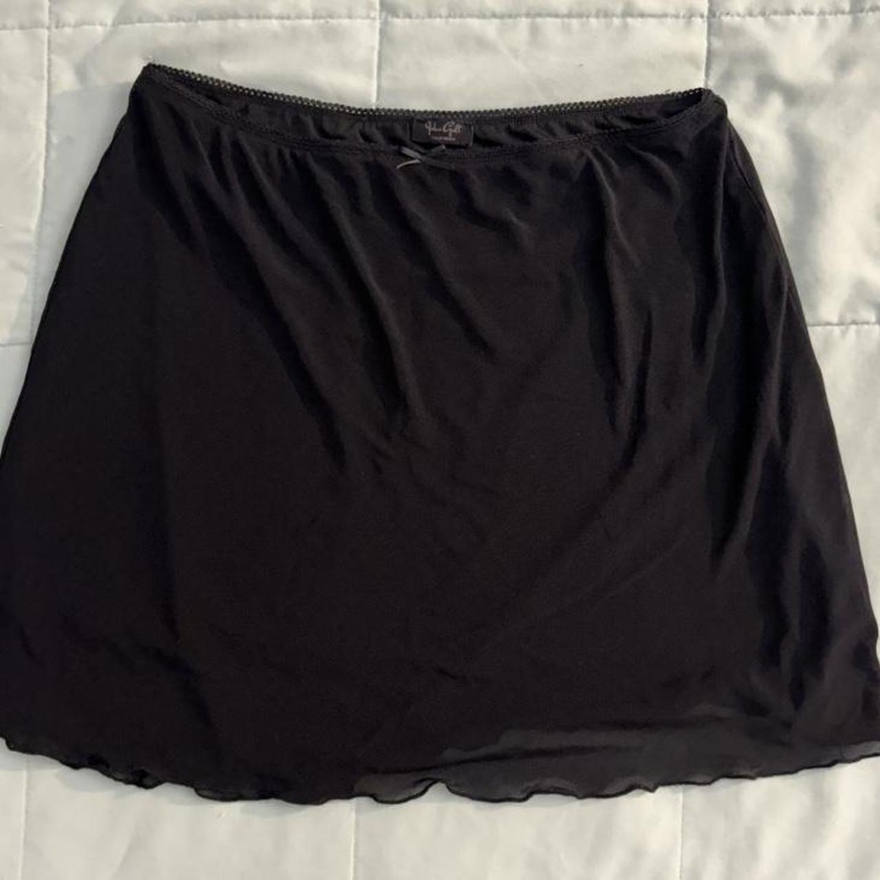 Brandy Melville Ciara Skirt Black Flowy skirt with... - Depop