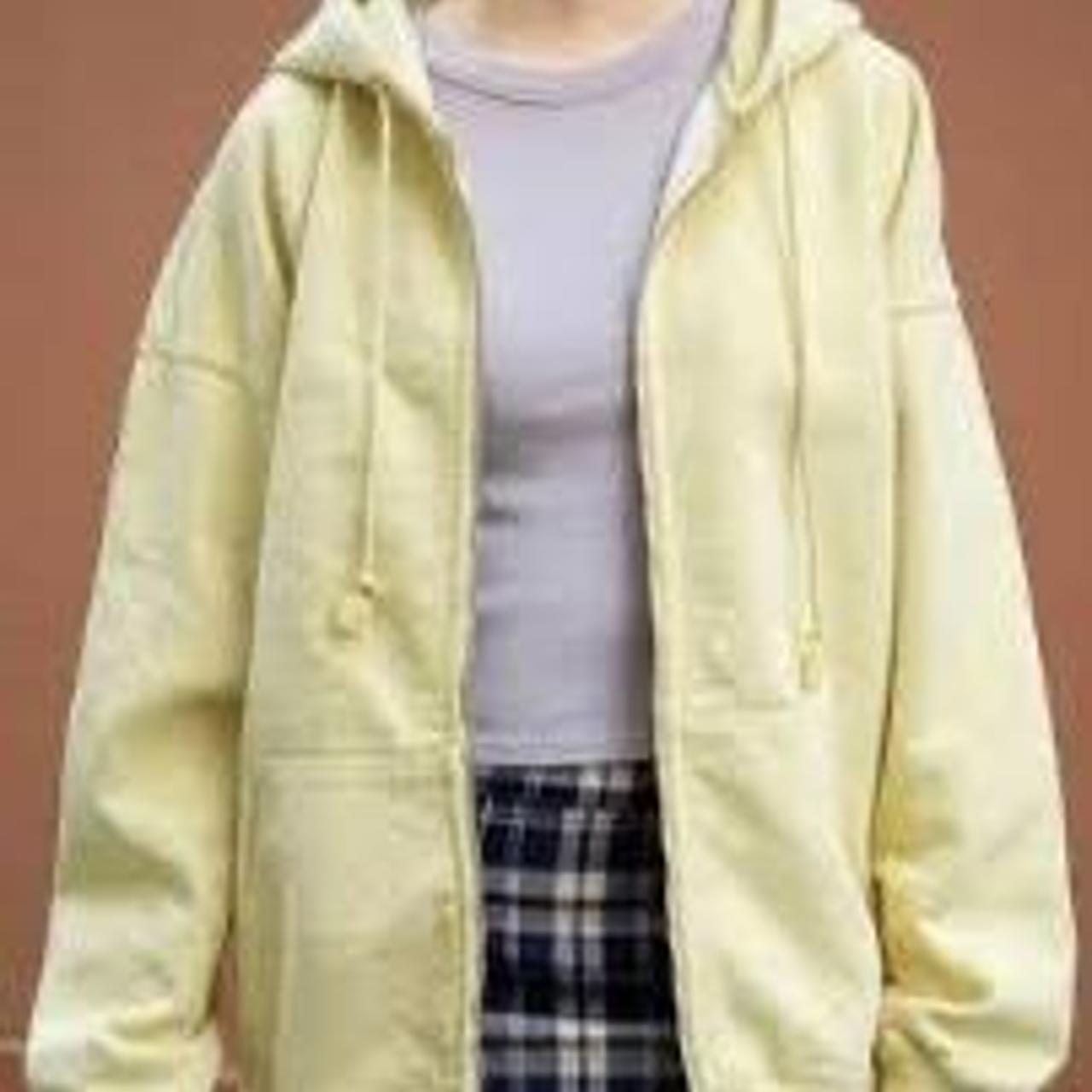 Brandy Melville Yellow Christy Hoodie XL Depop