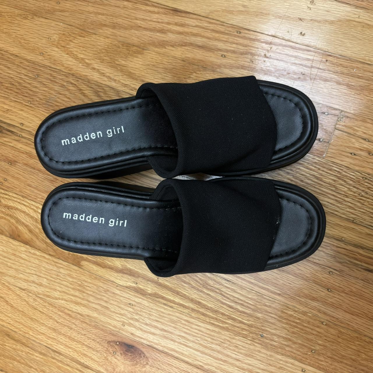 Madden Girl Platform Sandals Black Depop