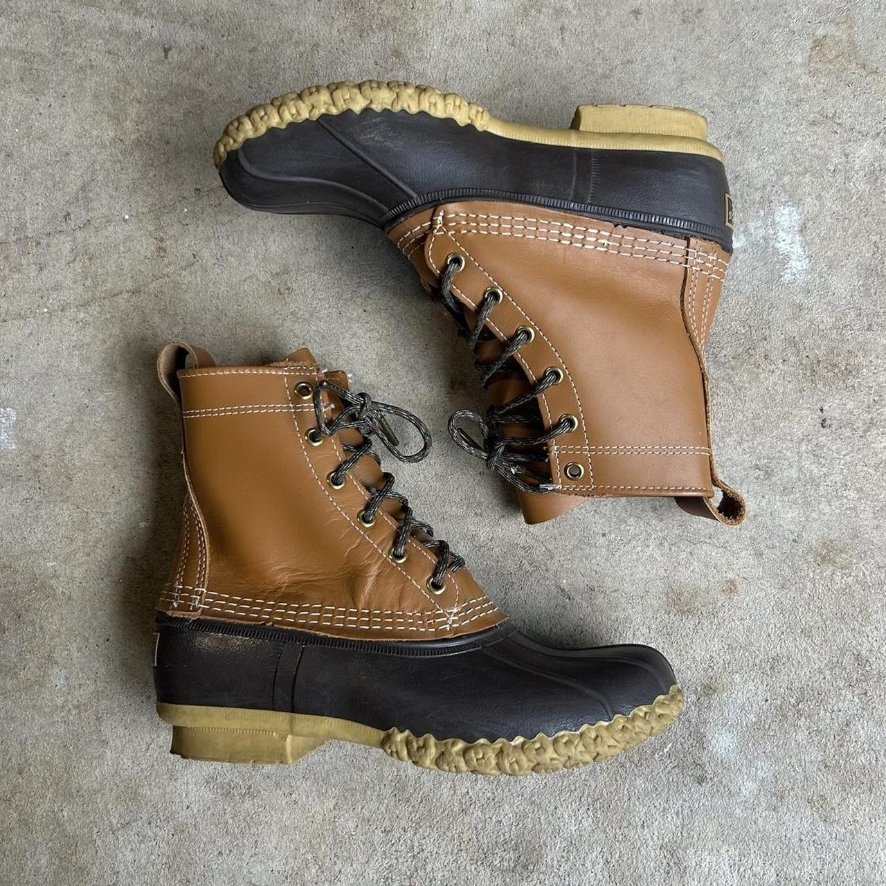 LL bean brown black duck boots • size men Depop