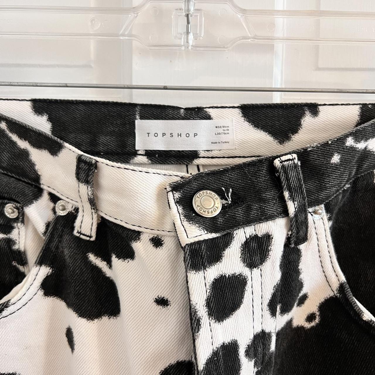 topshop cow print boots