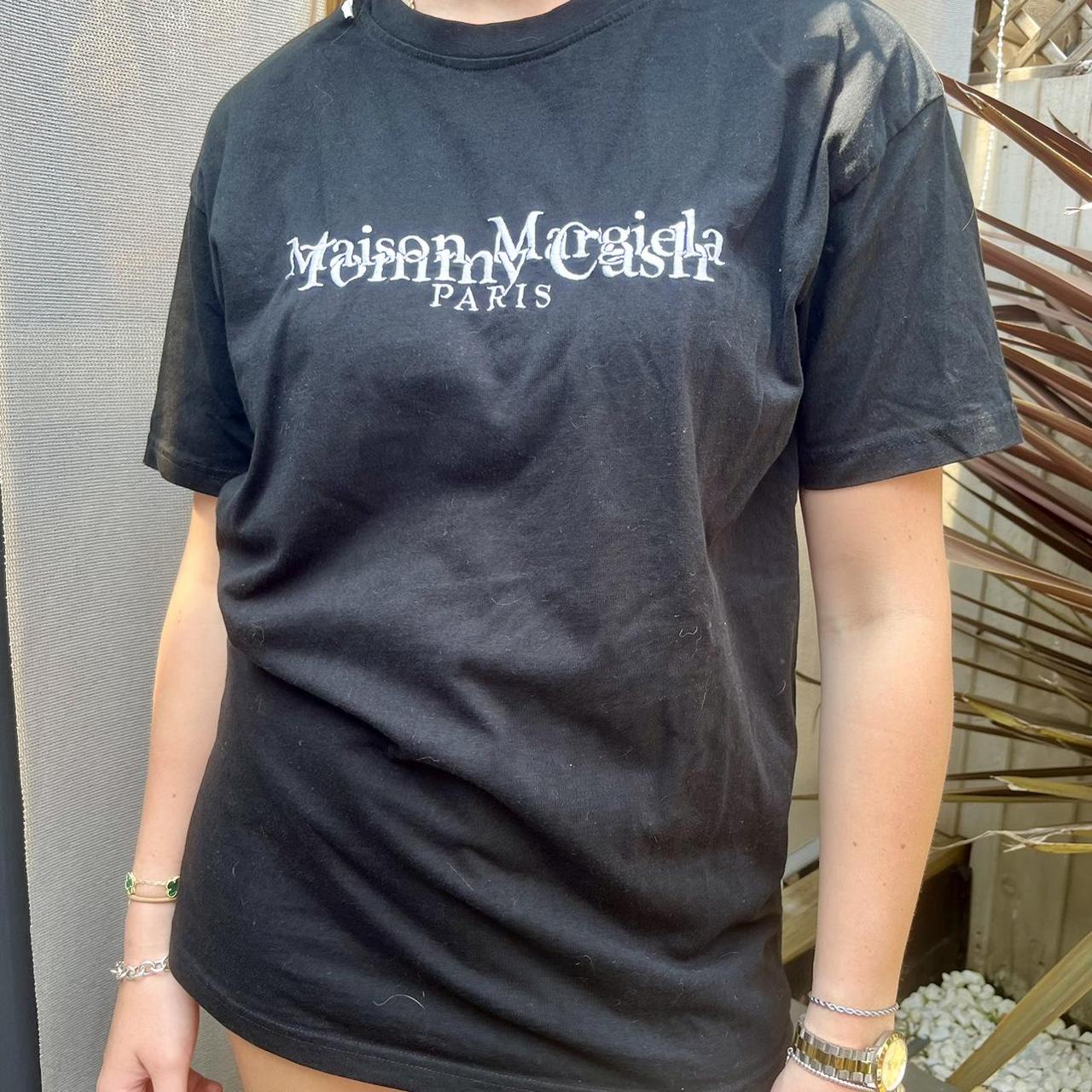 MAISON MARGIELA X TOMMY CASH black embroidered t | Depop MAISON MARGIELA X TOMMY CASH black embroidered t | Depop