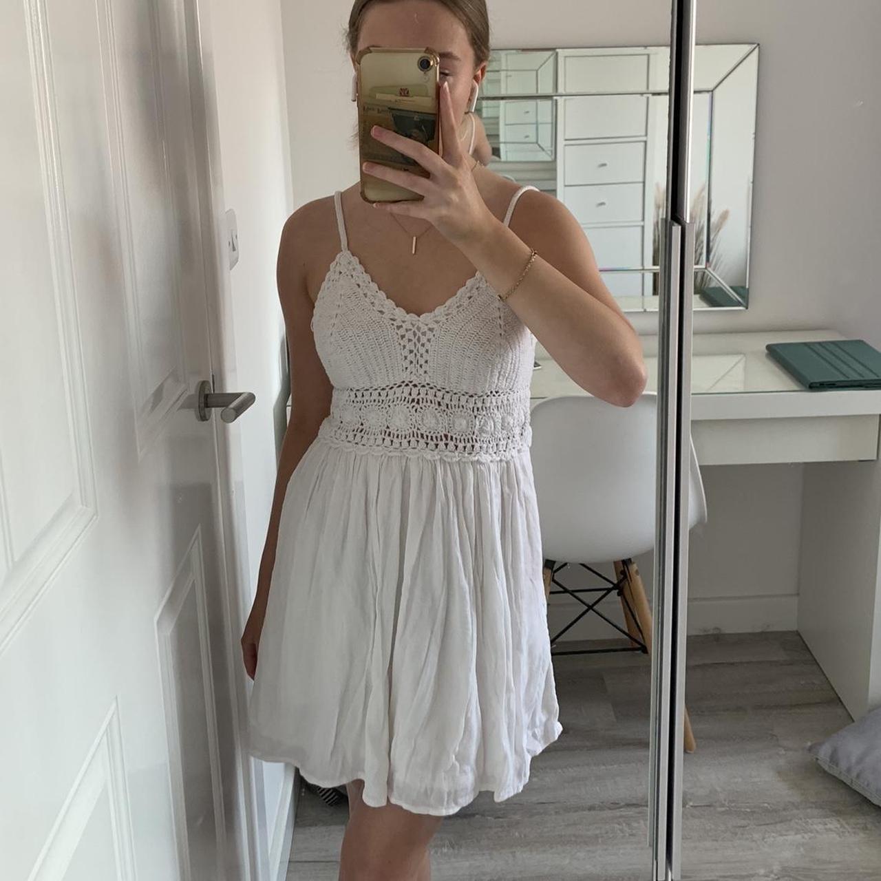 abercrombie and fitch white dress